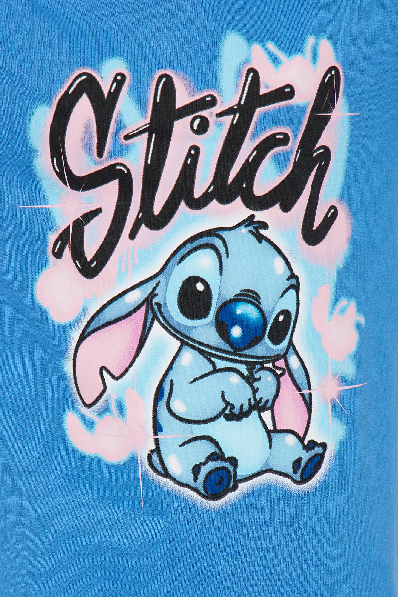 Mini Stitch Airbrush T-Shirt - Light Blue