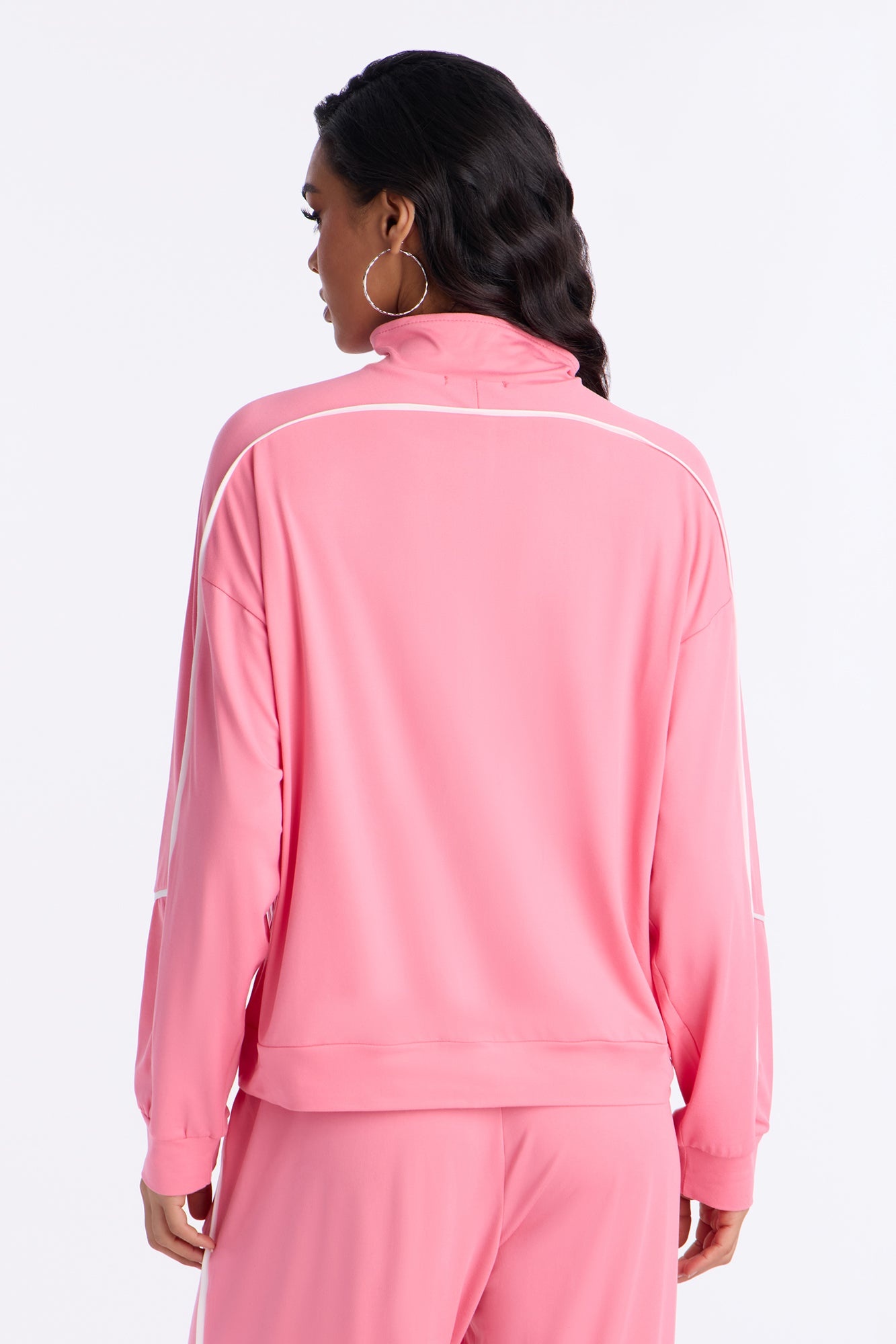 All Or Nothing Zip Up Hoodie - Bubblegum Pink