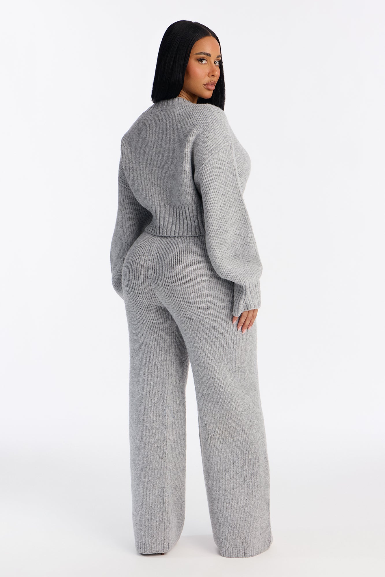 Mila Pullover Sweater Pant Set - Charcoal