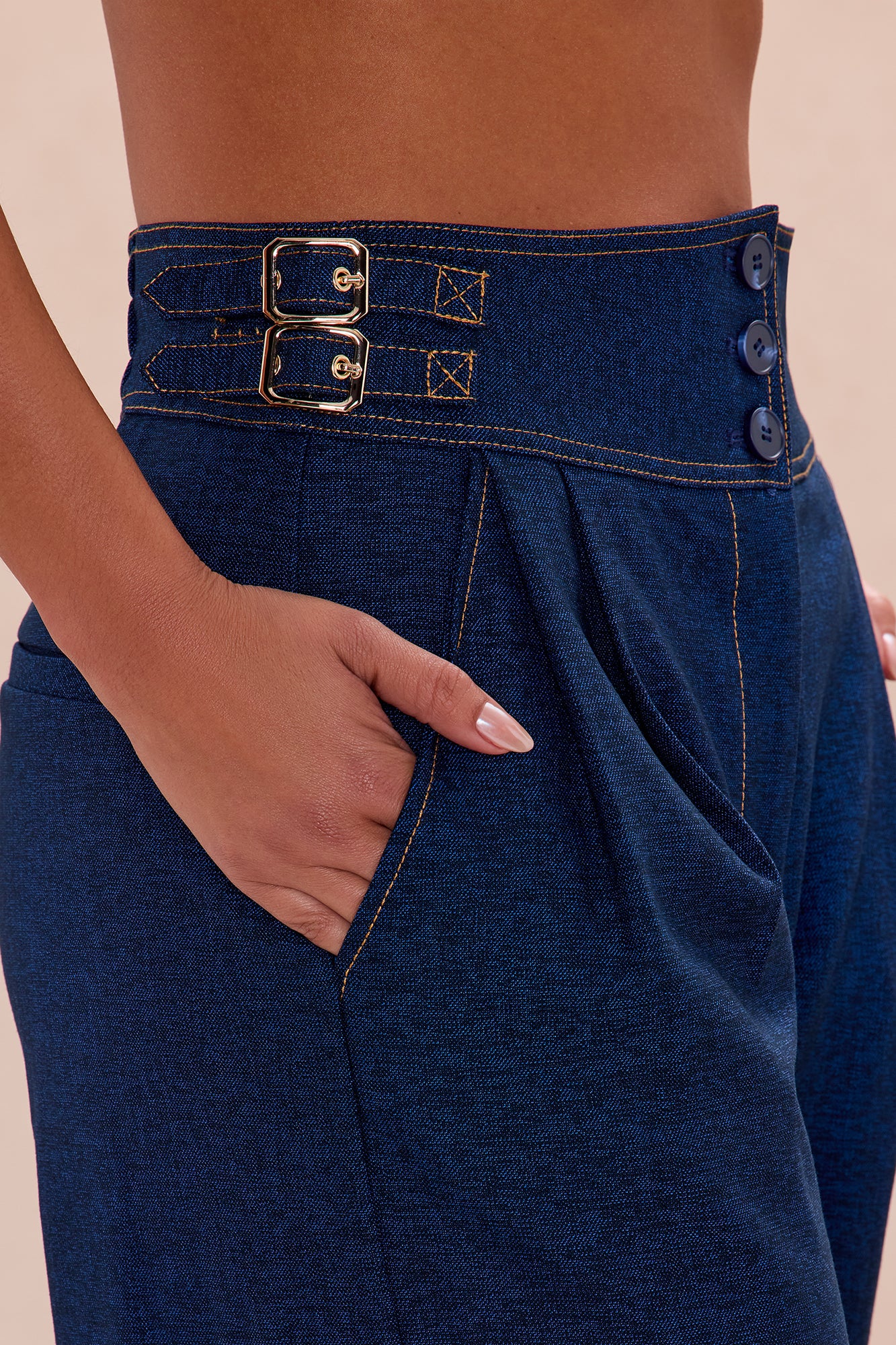 Portia Wide Leg Pant - Denim