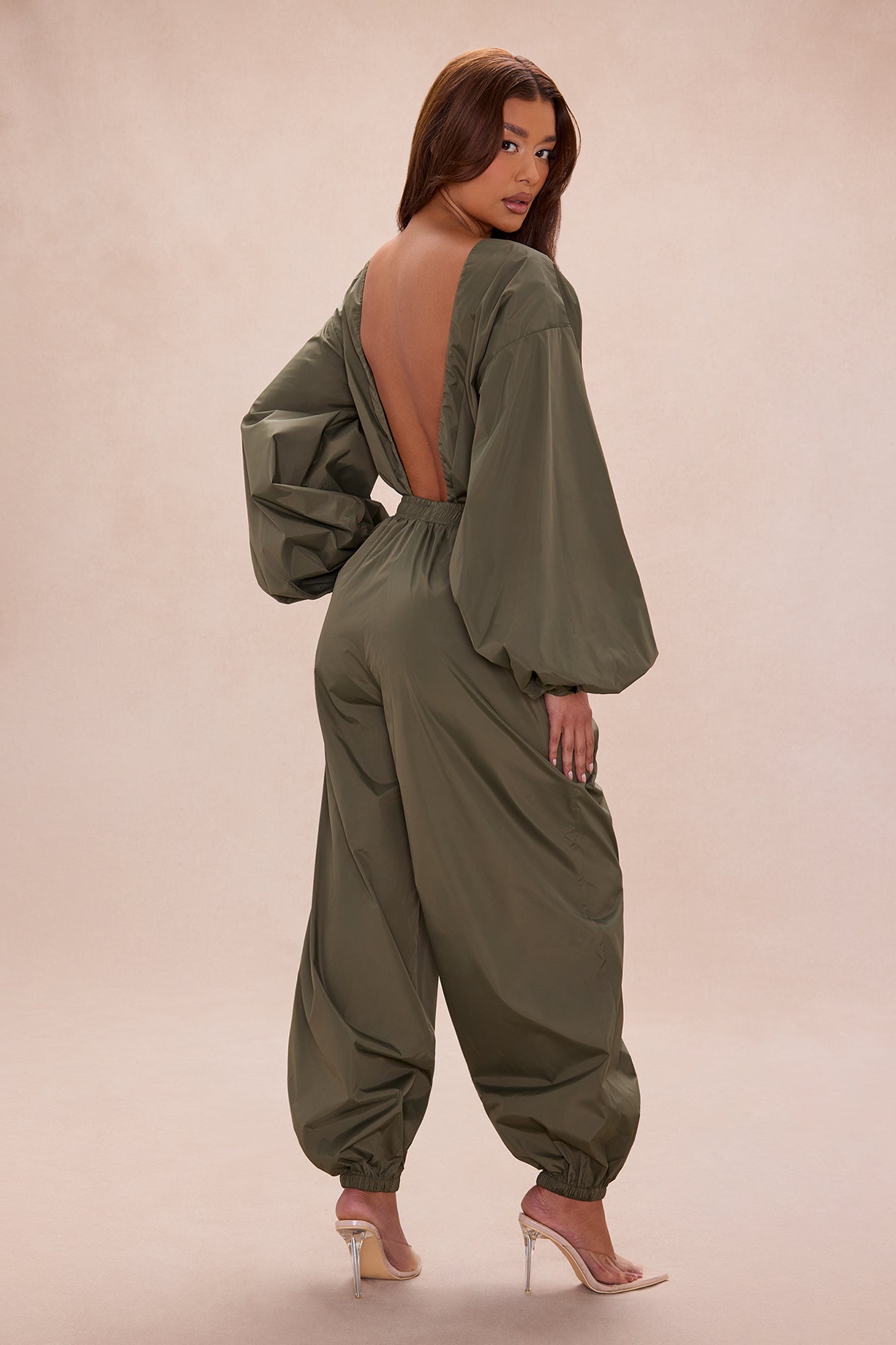 Jalene Balloon Pant Set - Olive