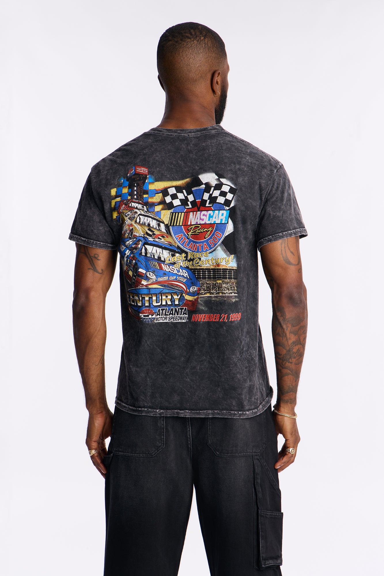 NASCAR Atlanta 500 Vintage Short Sleeve Tee - Black Wash