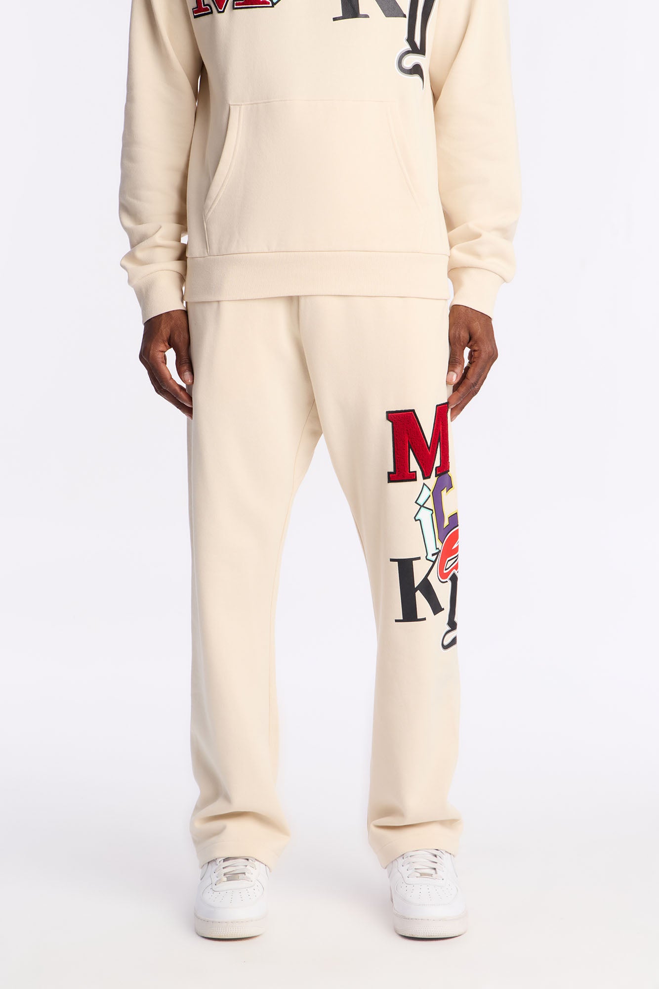 Disney Mickey Patch Wide Fit Sweatpants - Natural