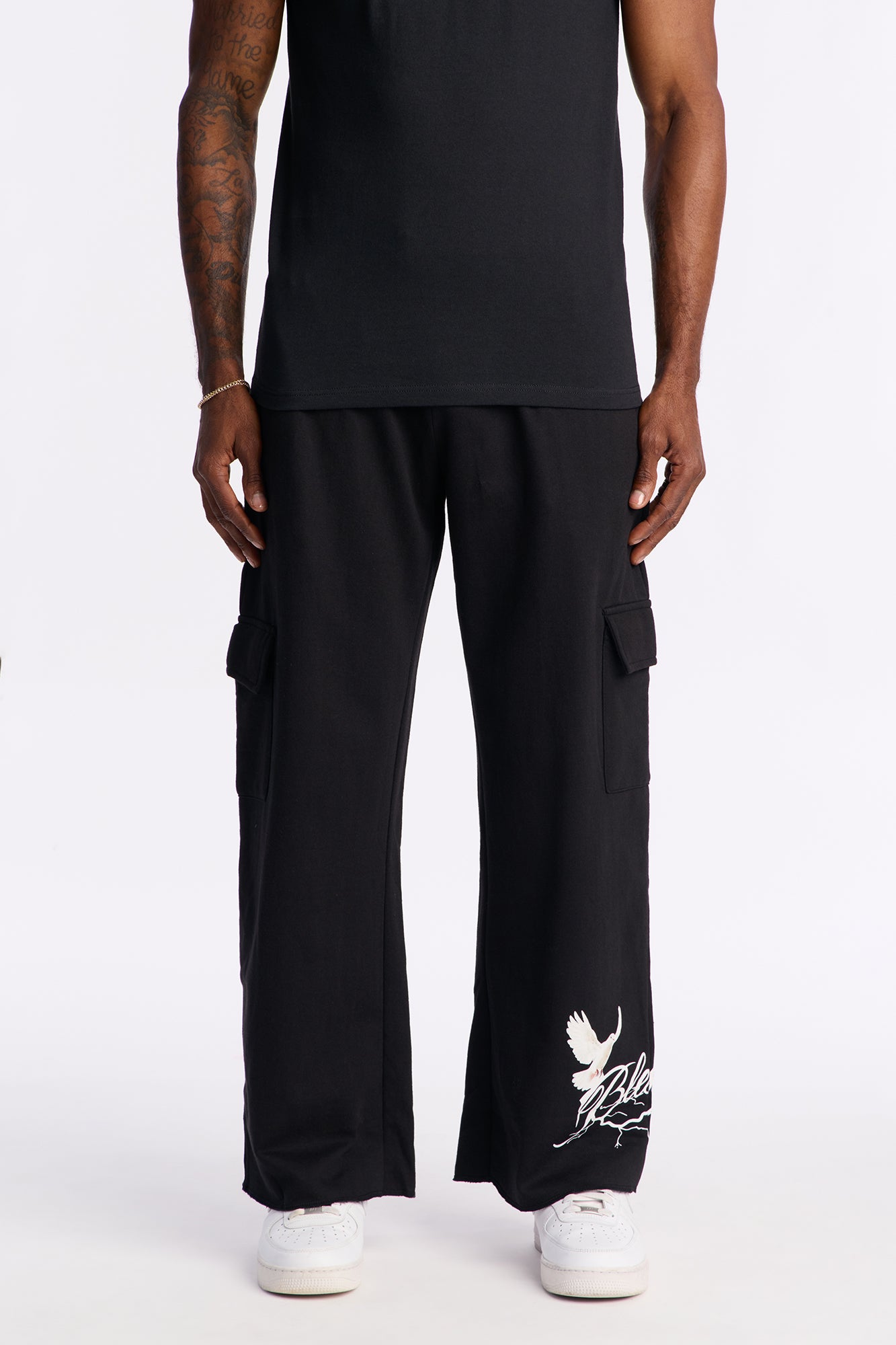 Blessed Cargo Sweatpants - Black