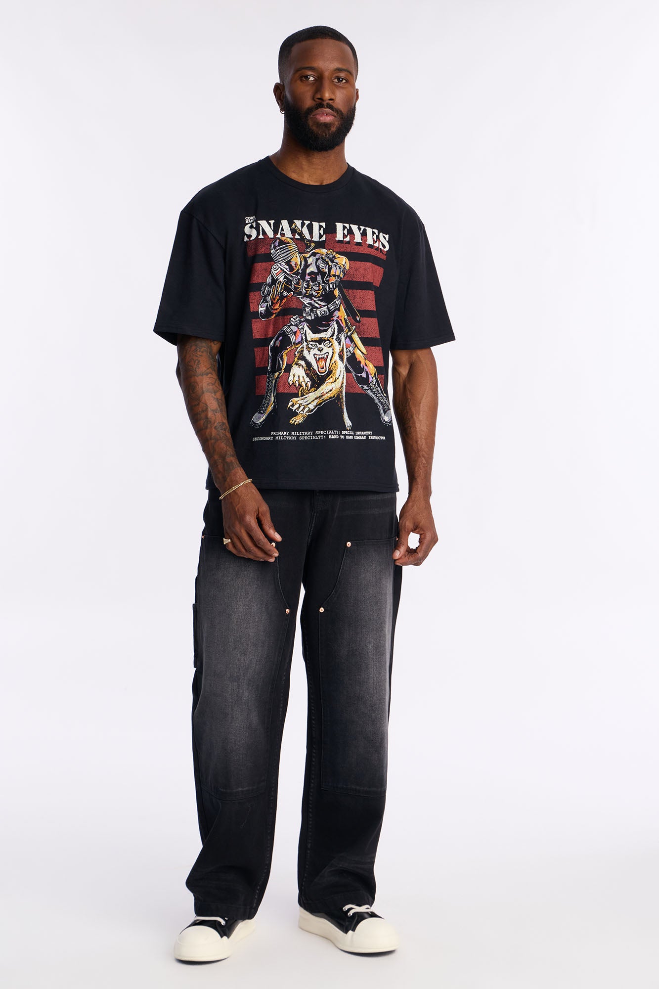 GI Joe Snake Eyes Boxy Short Sleeve Tee - Black