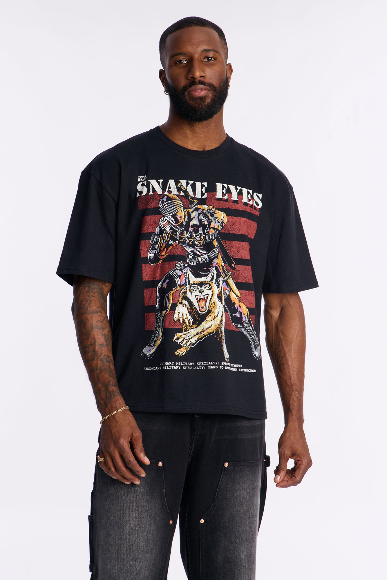 GI Joe Snake Eyes Boxy Short Sleeve Tee - Black