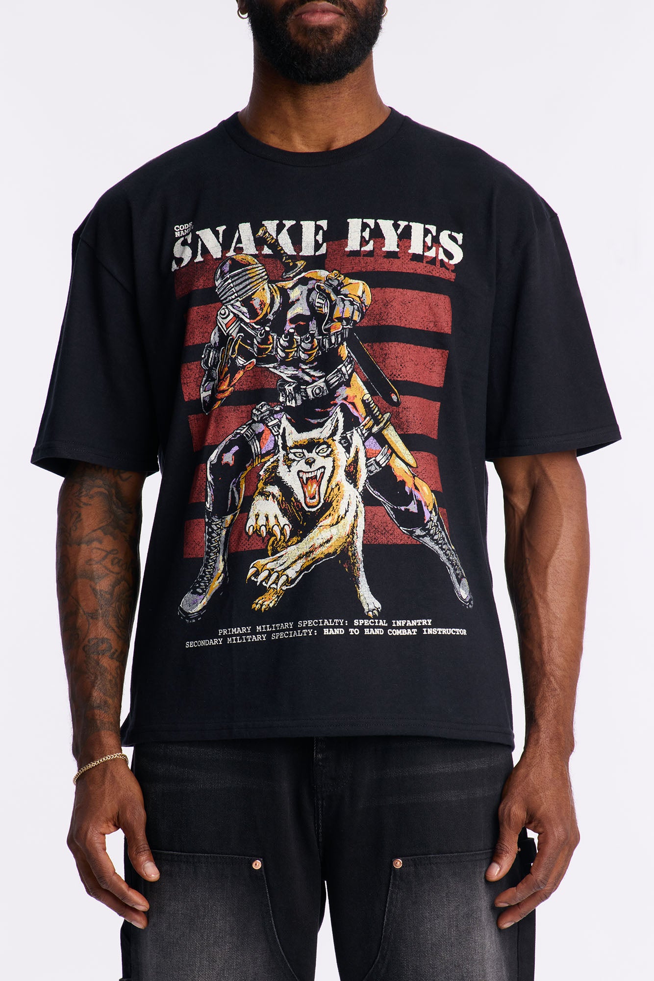 GI Joe Snake Eyes Boxy Short Sleeve Tee - Black