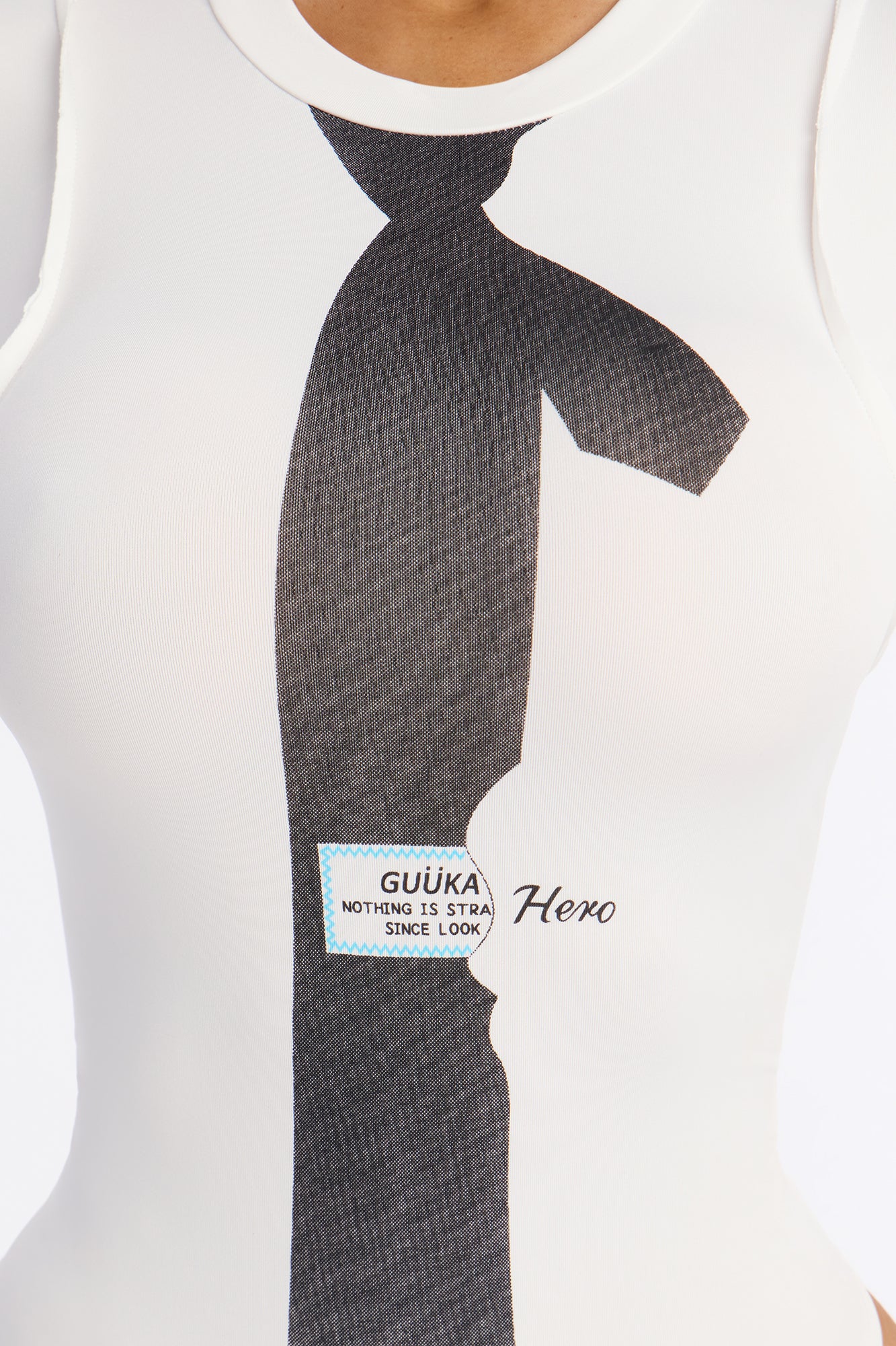 Professional Attire Long Sleeve Bodysuit - White/Black