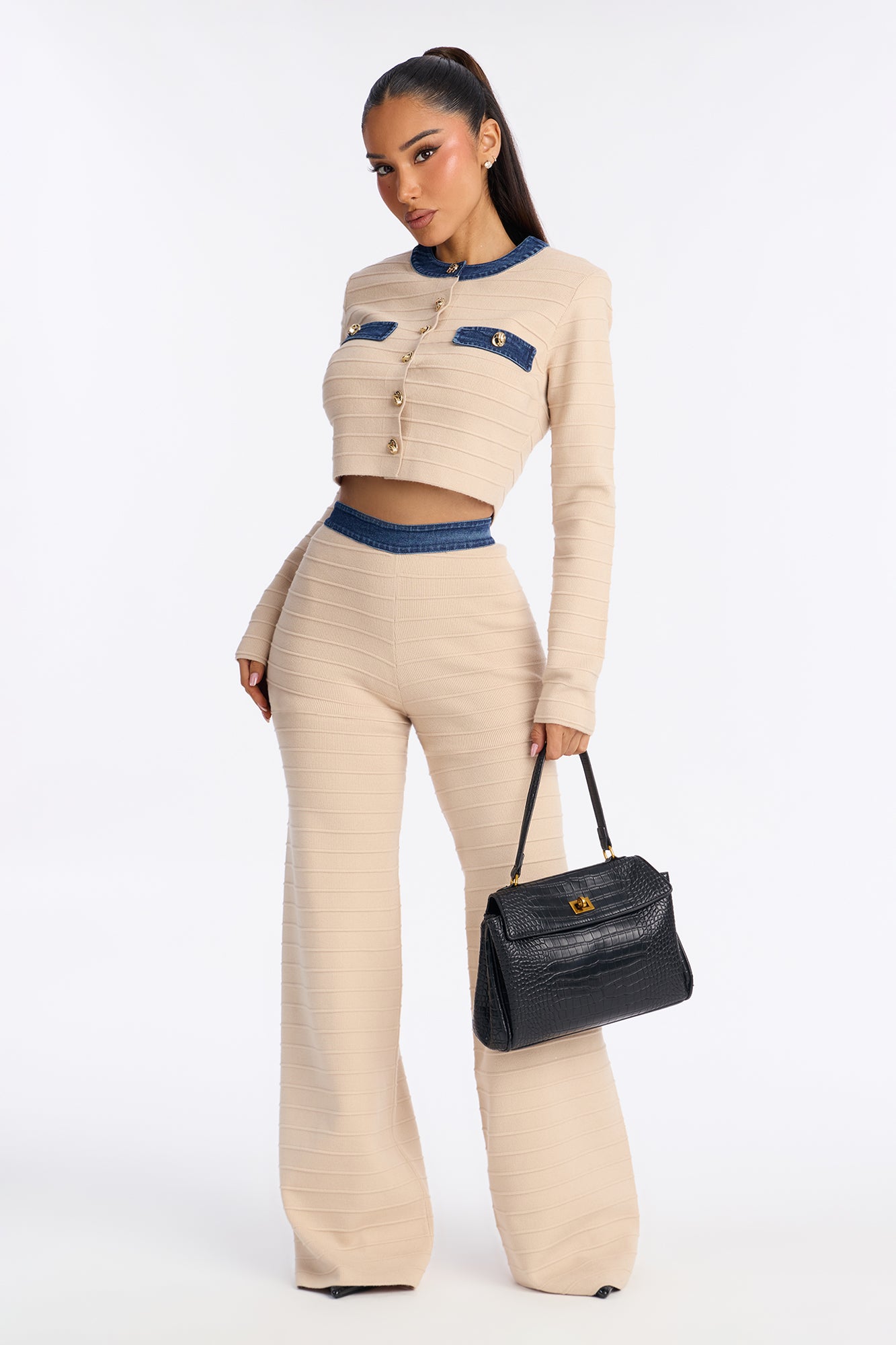 Minimal Vibe Sweater Pant Set - Taupe
