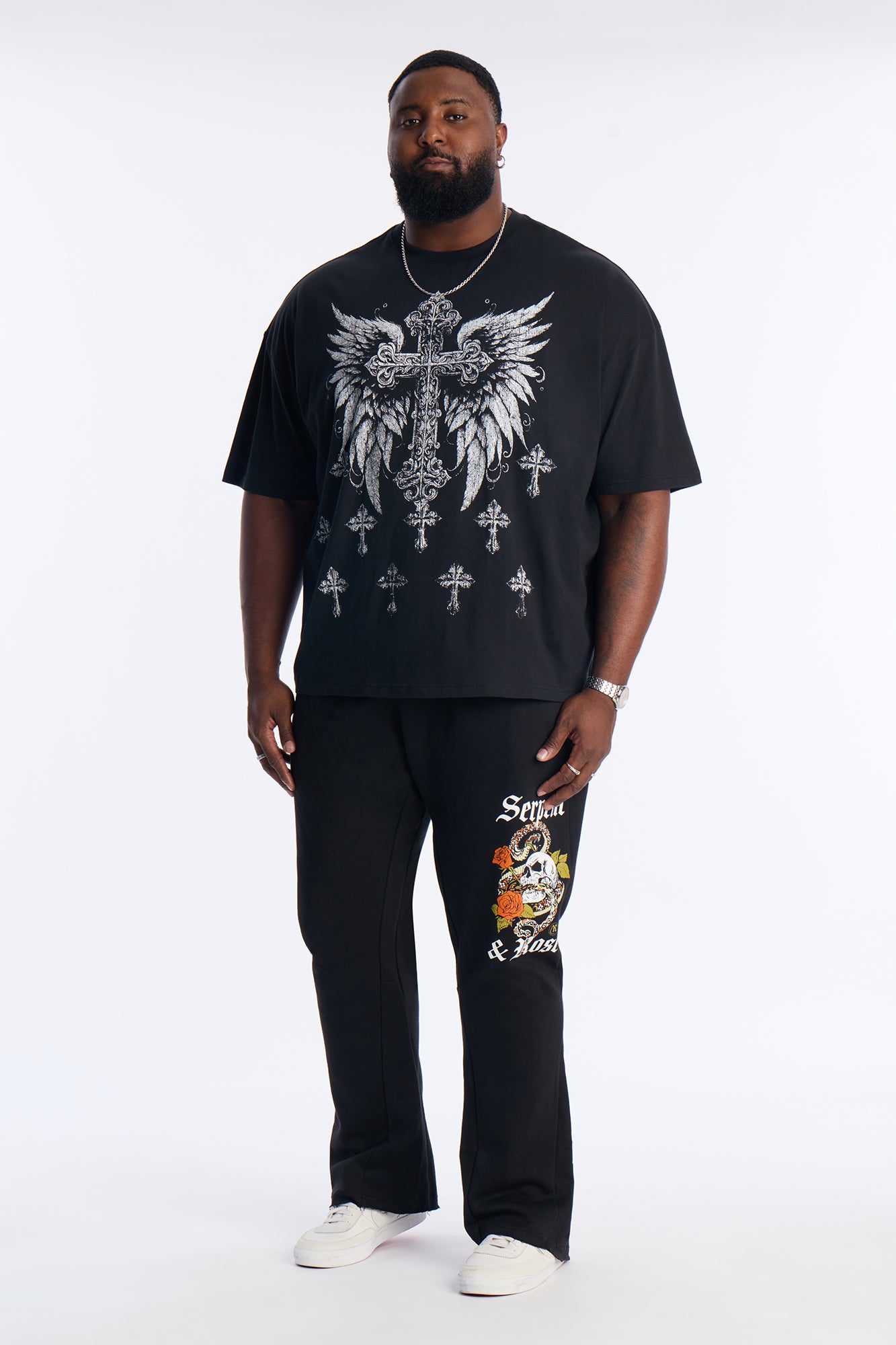 Serpent And Rose Sweatpants - Black