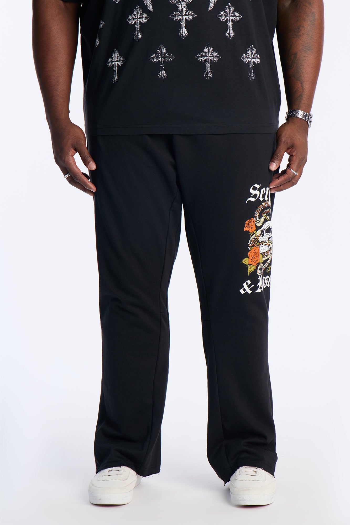 Serpent And Rose Sweatpants - Black