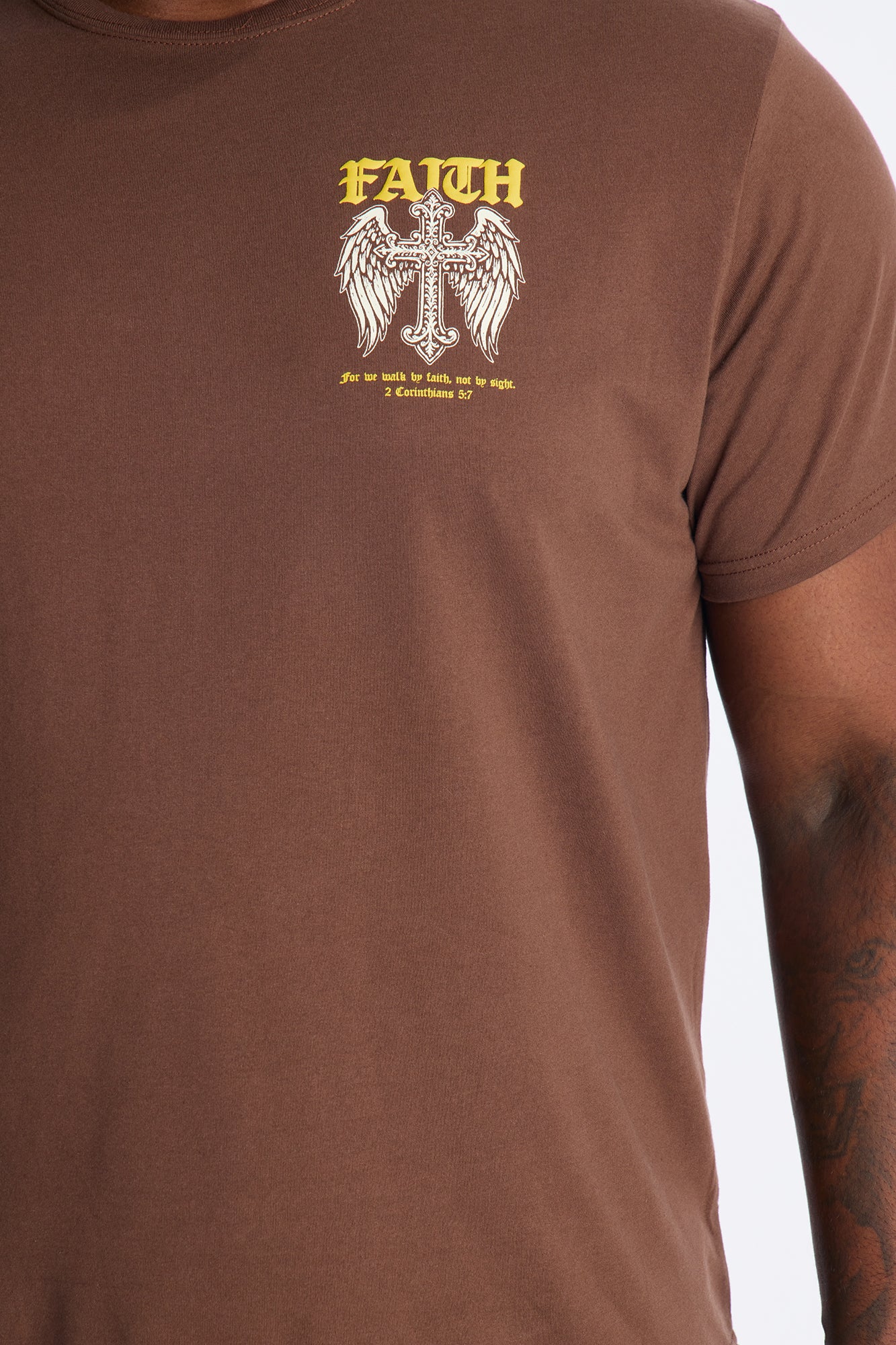 Daily Faith Short Sleeve Tee - Brown