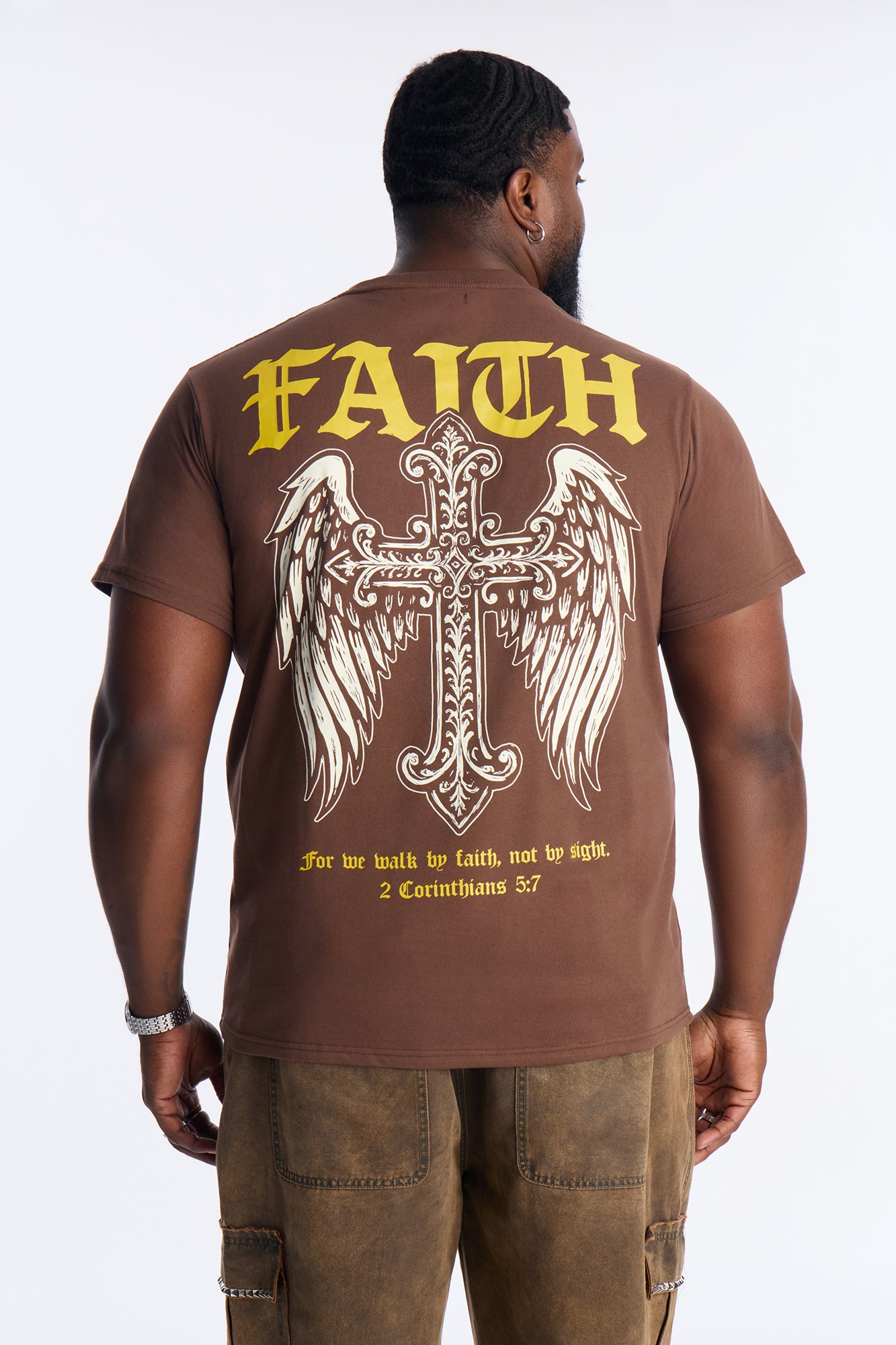 Daily Faith Short Sleeve Tee - Brown