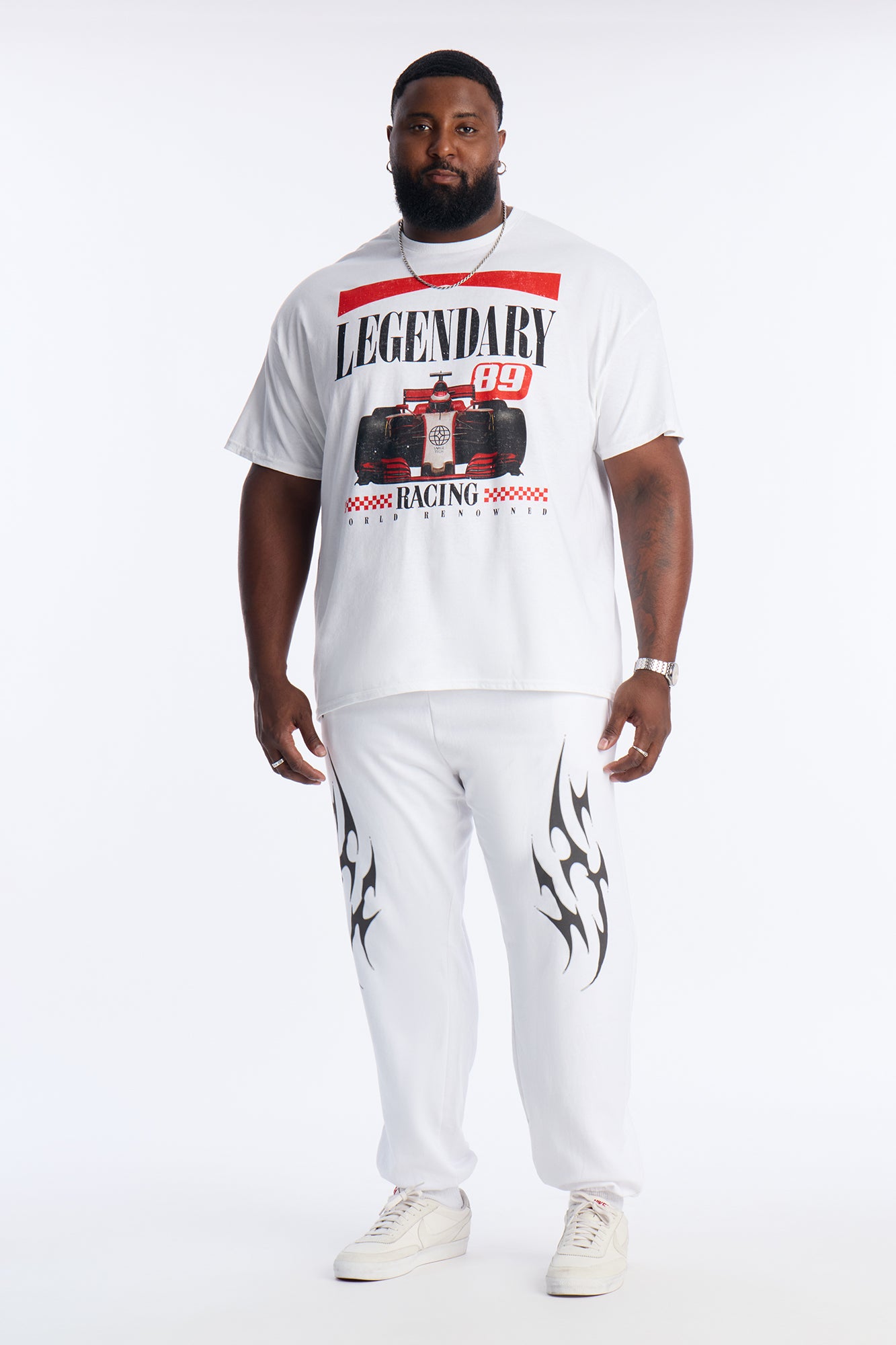 Tapped In Jogger - White