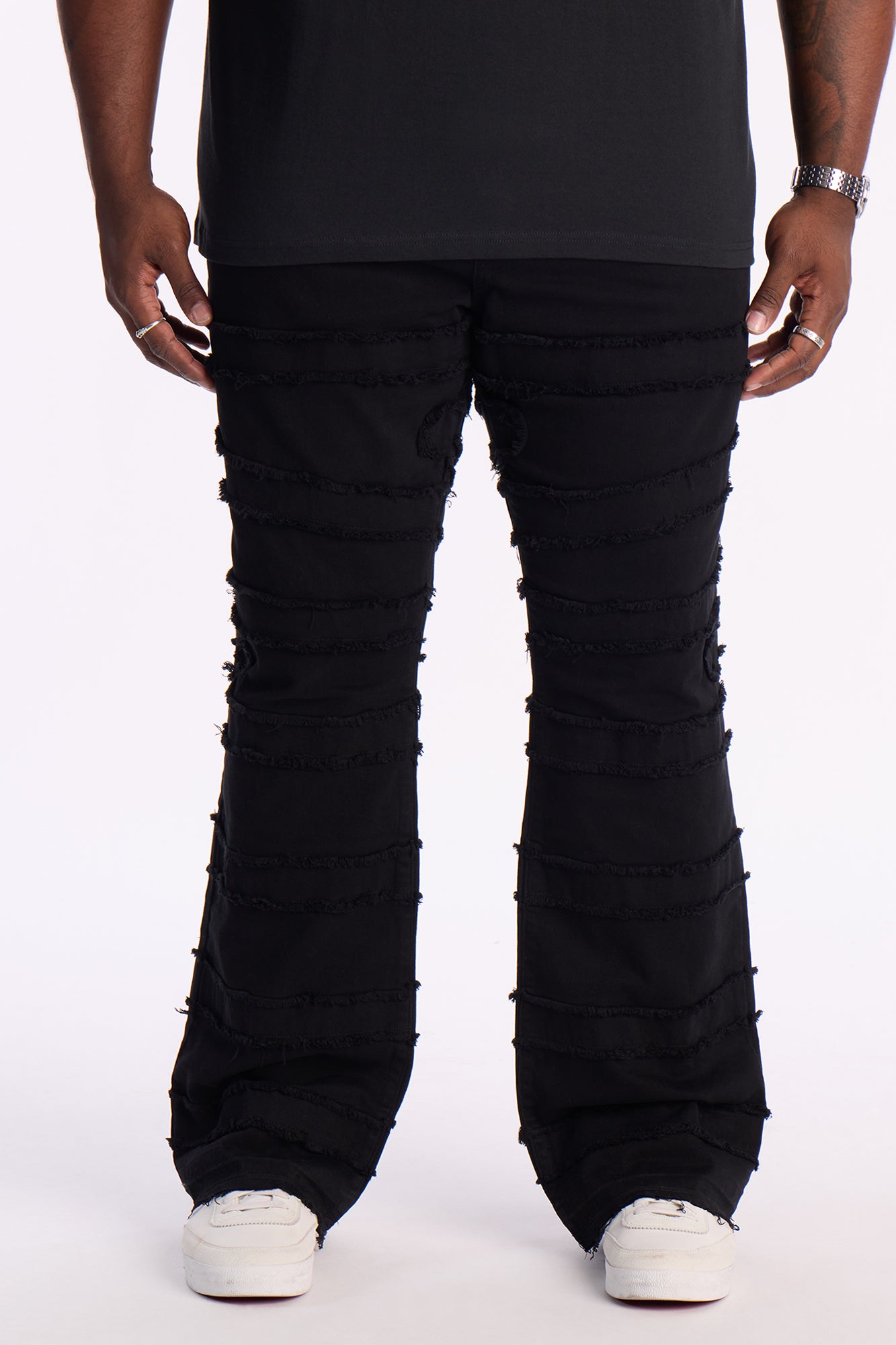 Stacked Slim Flared Tectonic Pant - Black Wash