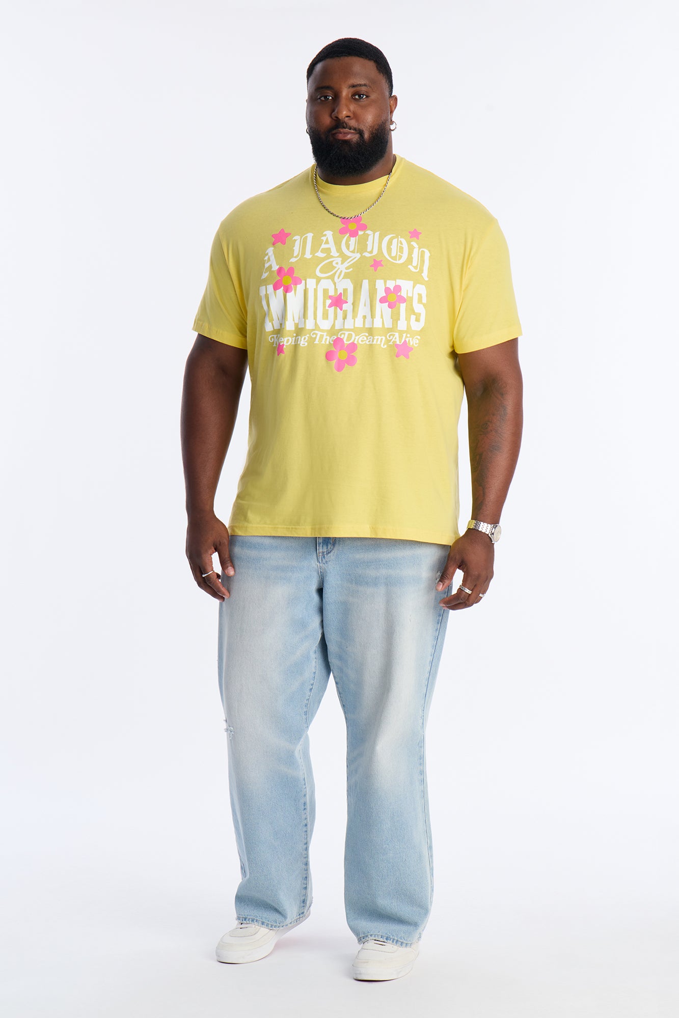 A Nation Of Immigrants Short Sleeve Tee - Yellow
