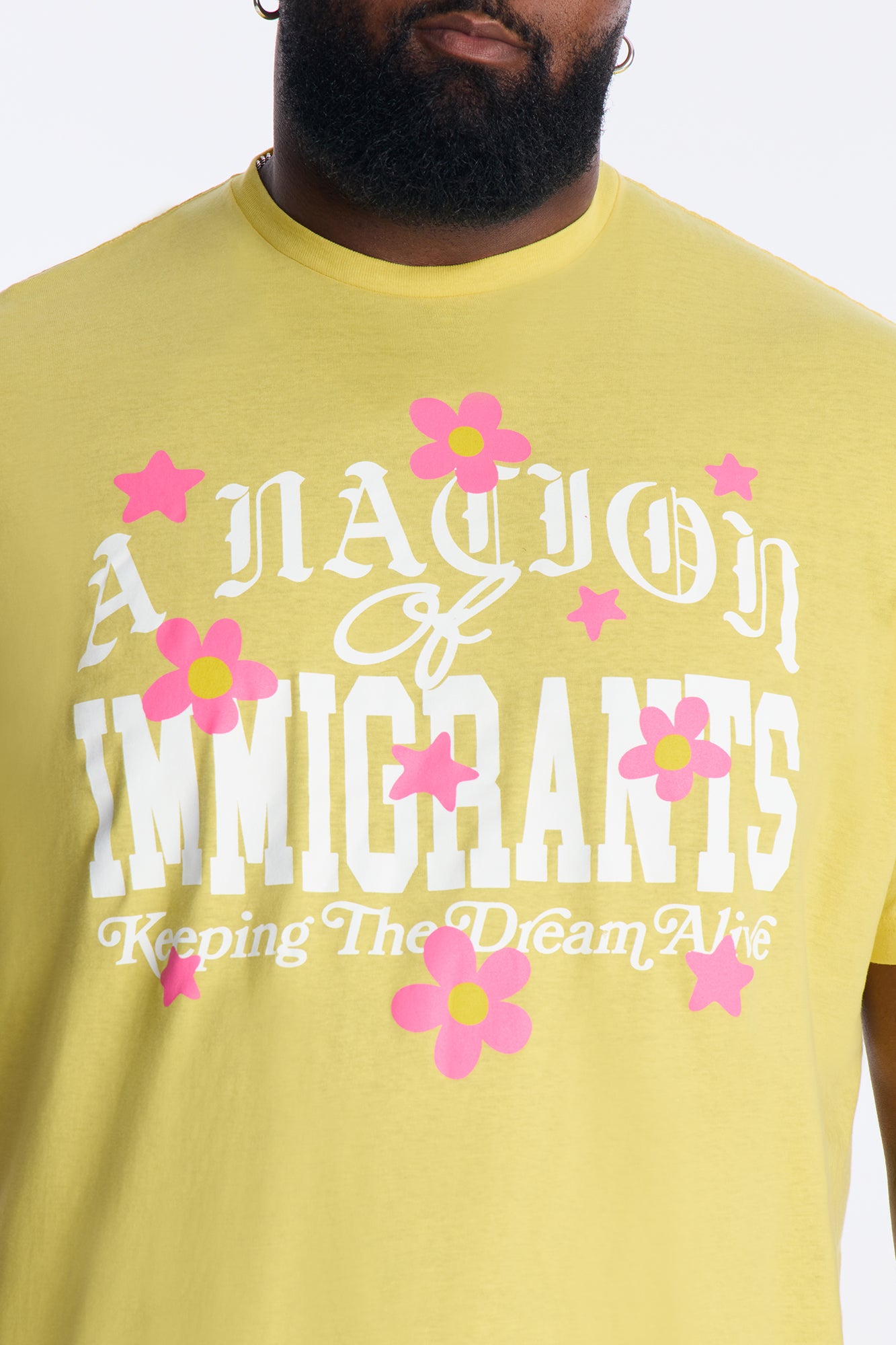 A Nation Of Immigrants Short Sleeve Tee - Yellow