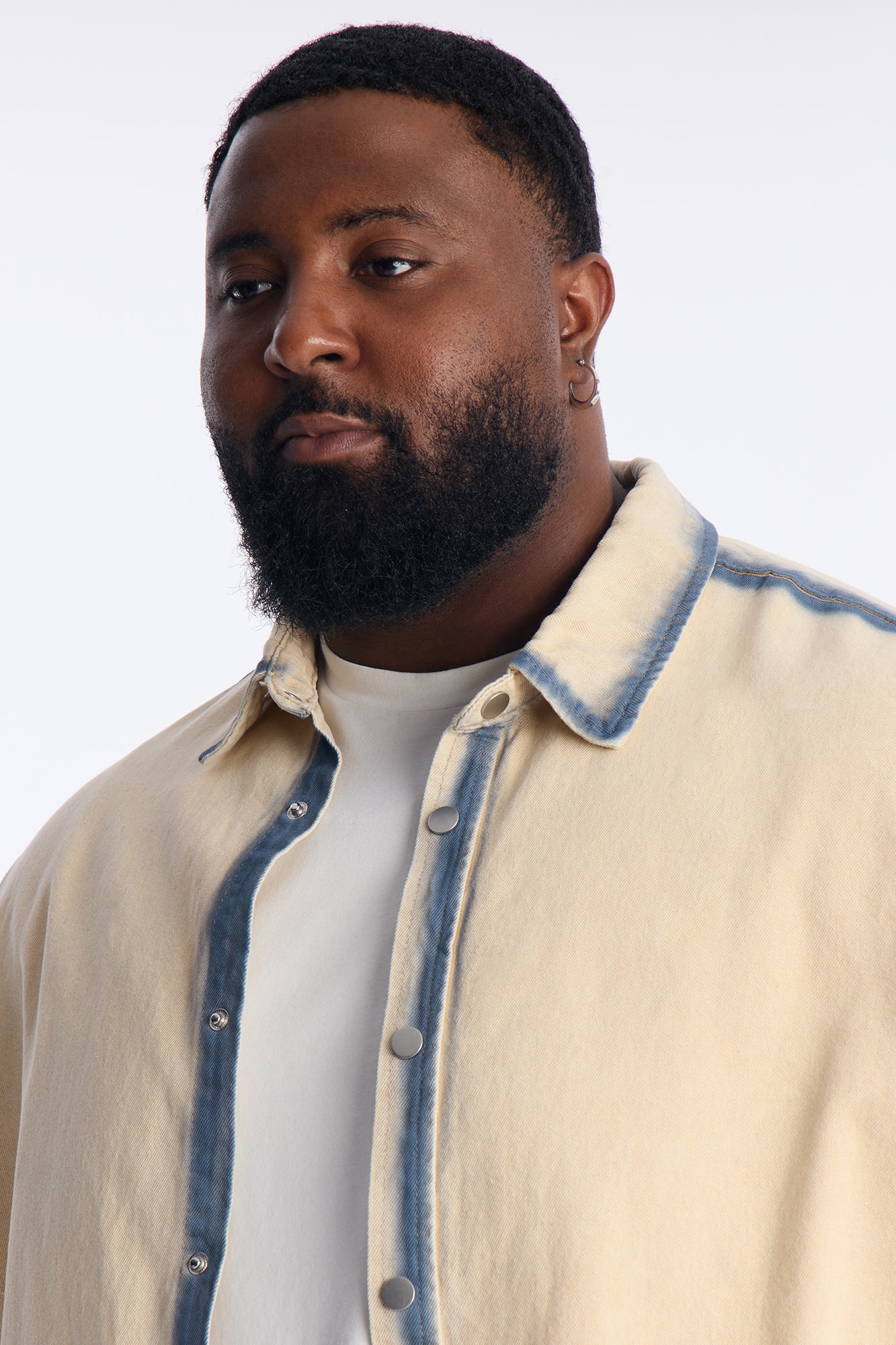 Highland Park Drift Button Up - Cream/combo
