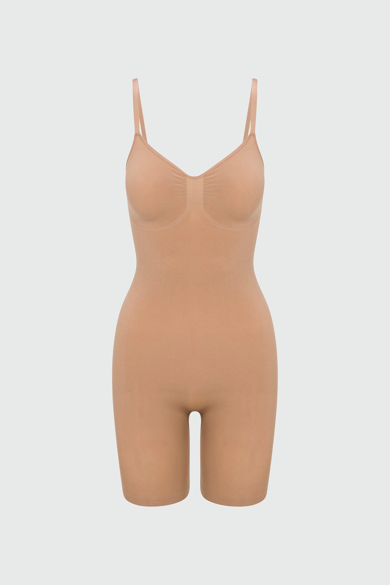 Nova Sculpt Seamless Strong Compression Thigh Shaping Bodysuit - Nude