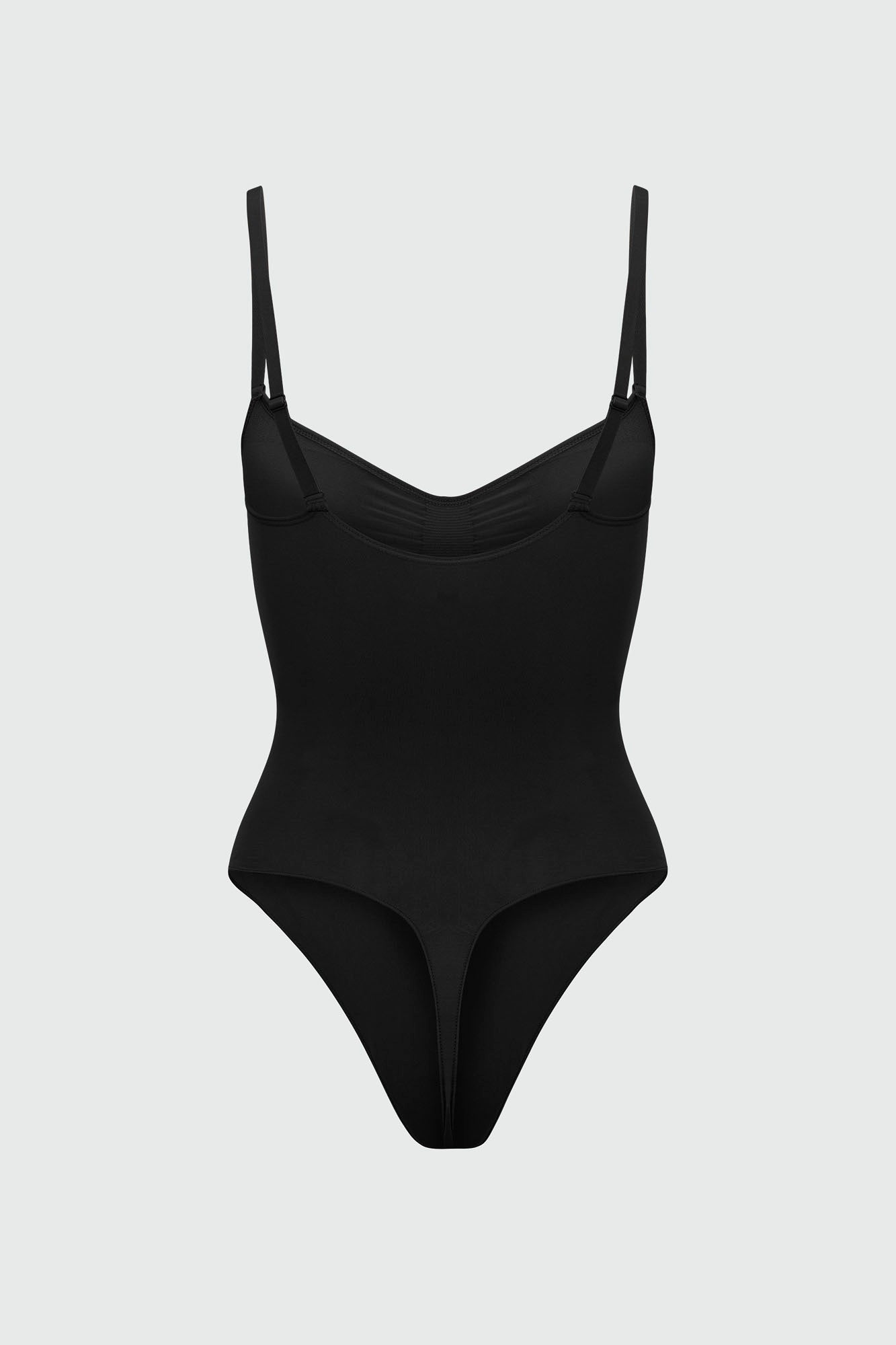 Nova Sculpt Seamless Strong Compression Thong Bodysuit - Black