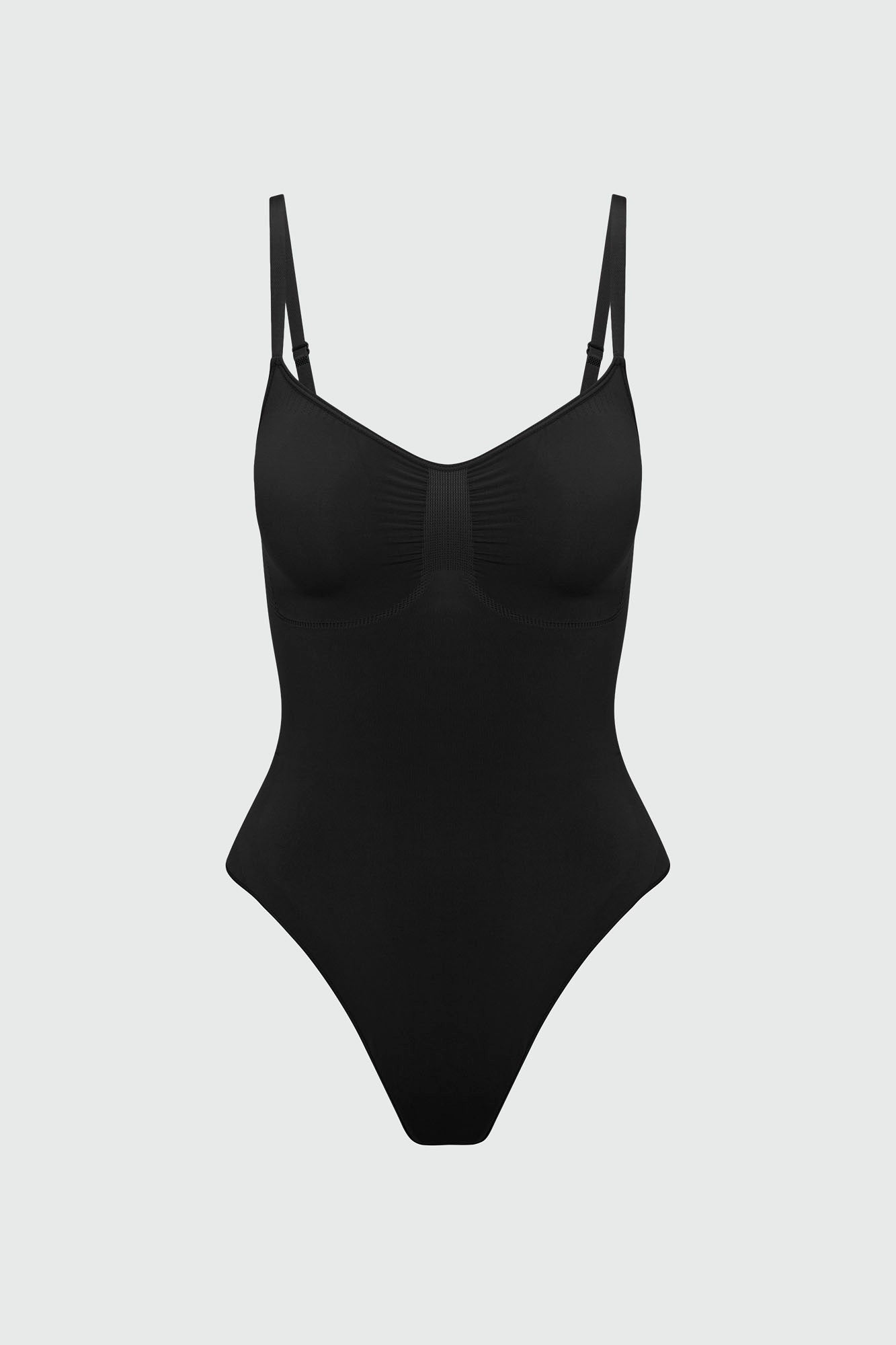 Nova Sculpt Seamless Strong Compression Thong Bodysuit - Black