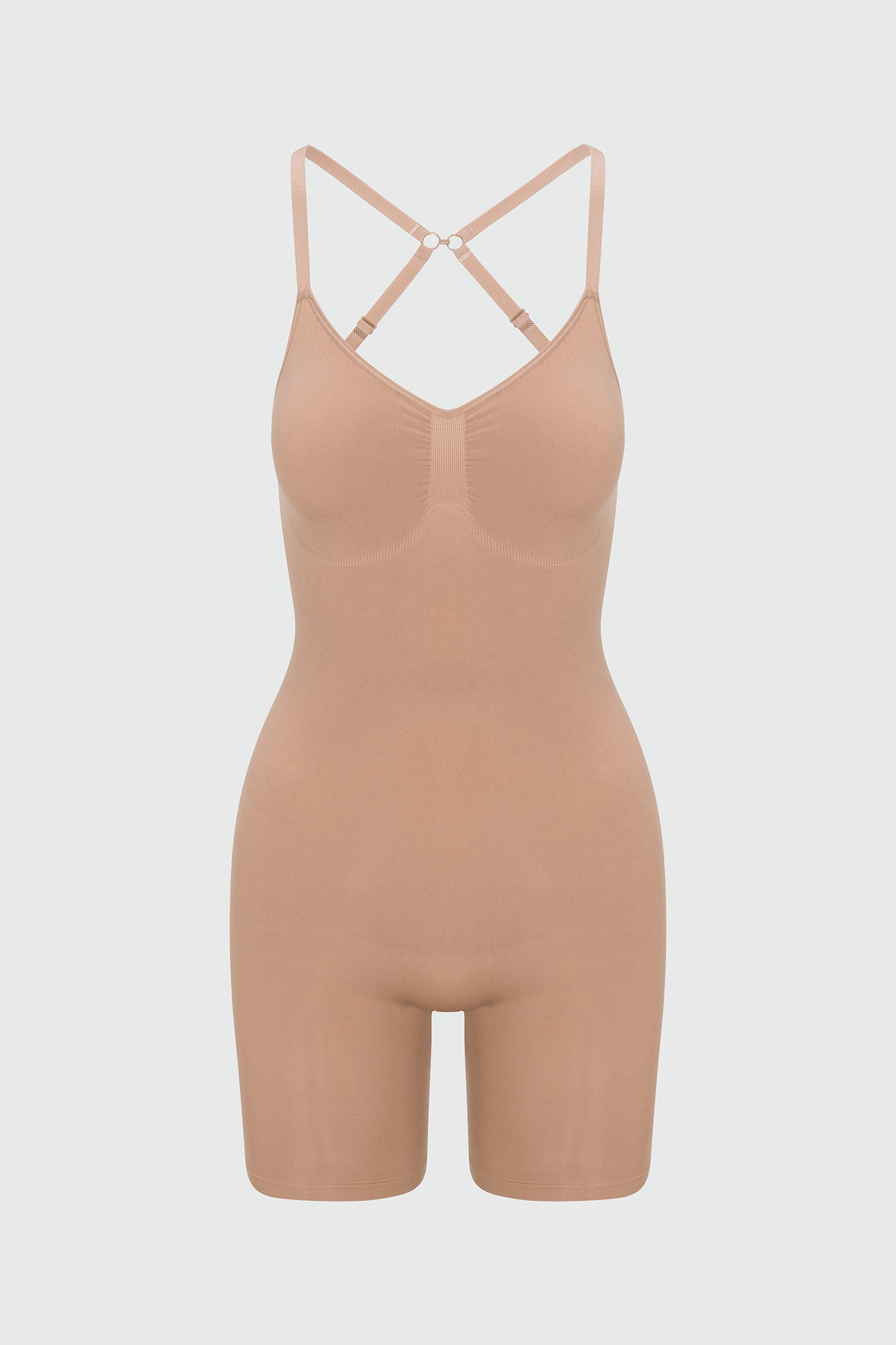 Nova Sculpt Seamless Strong Compression Low Back Thigh Shaping Bodysuit - Nude