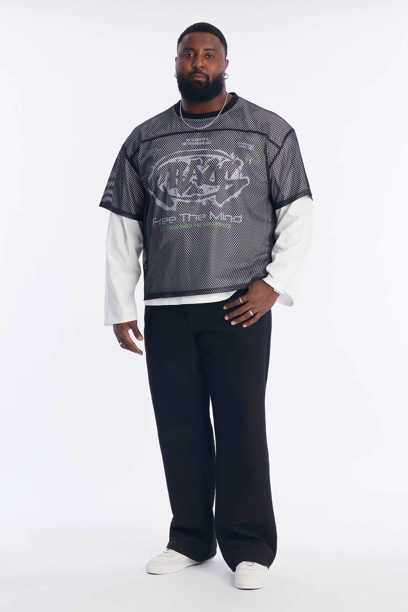 Free The Mind Layered Tee - Black