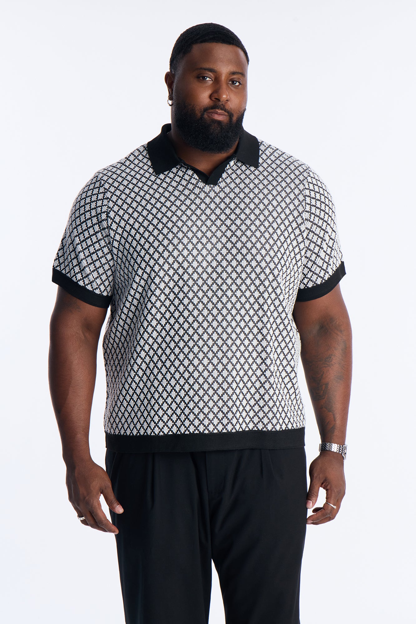 Mod Echo Johnny Collar Polo - Black/combo