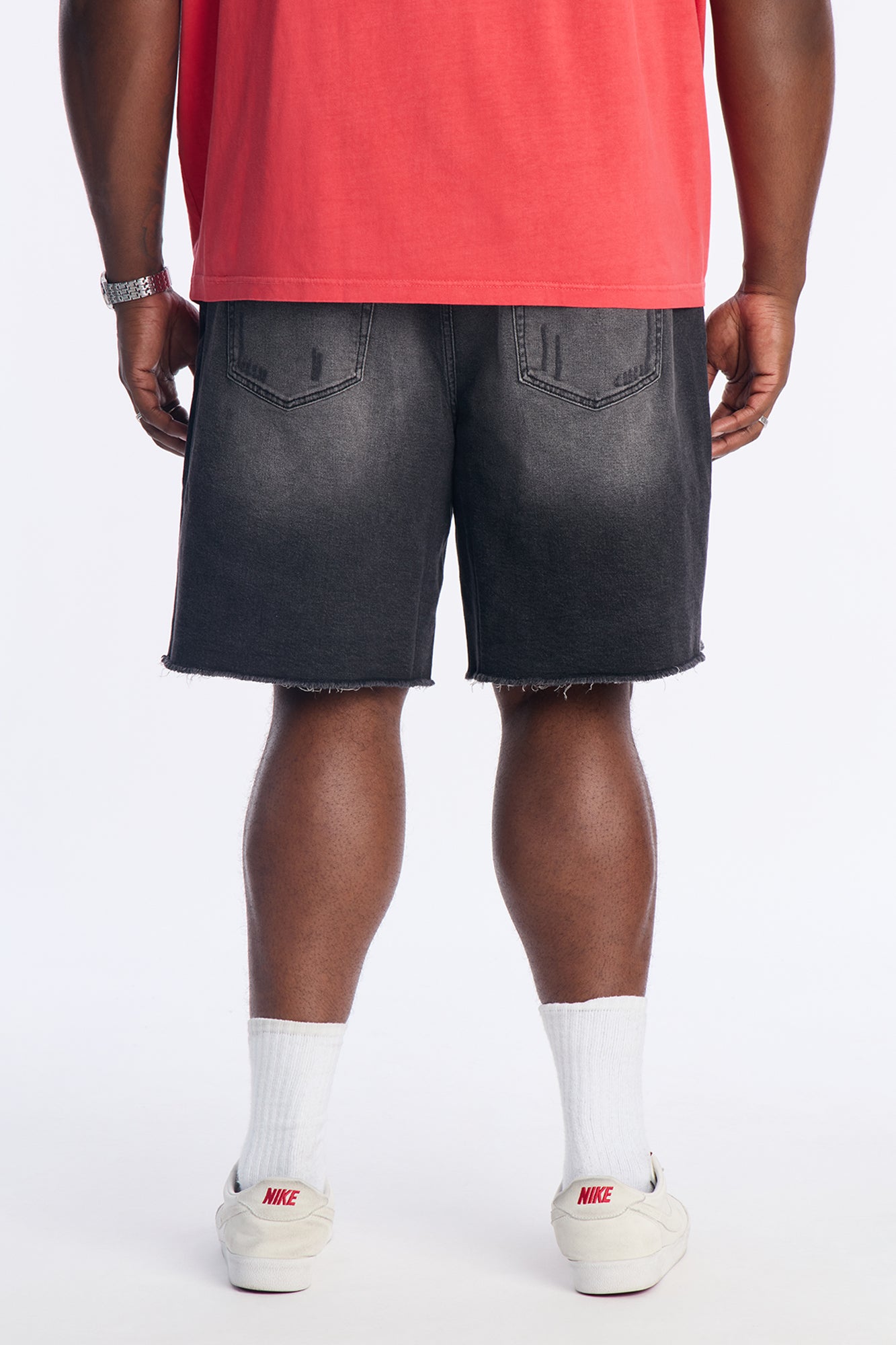 Lounge Relaxed Denim Shorts - Black Wash