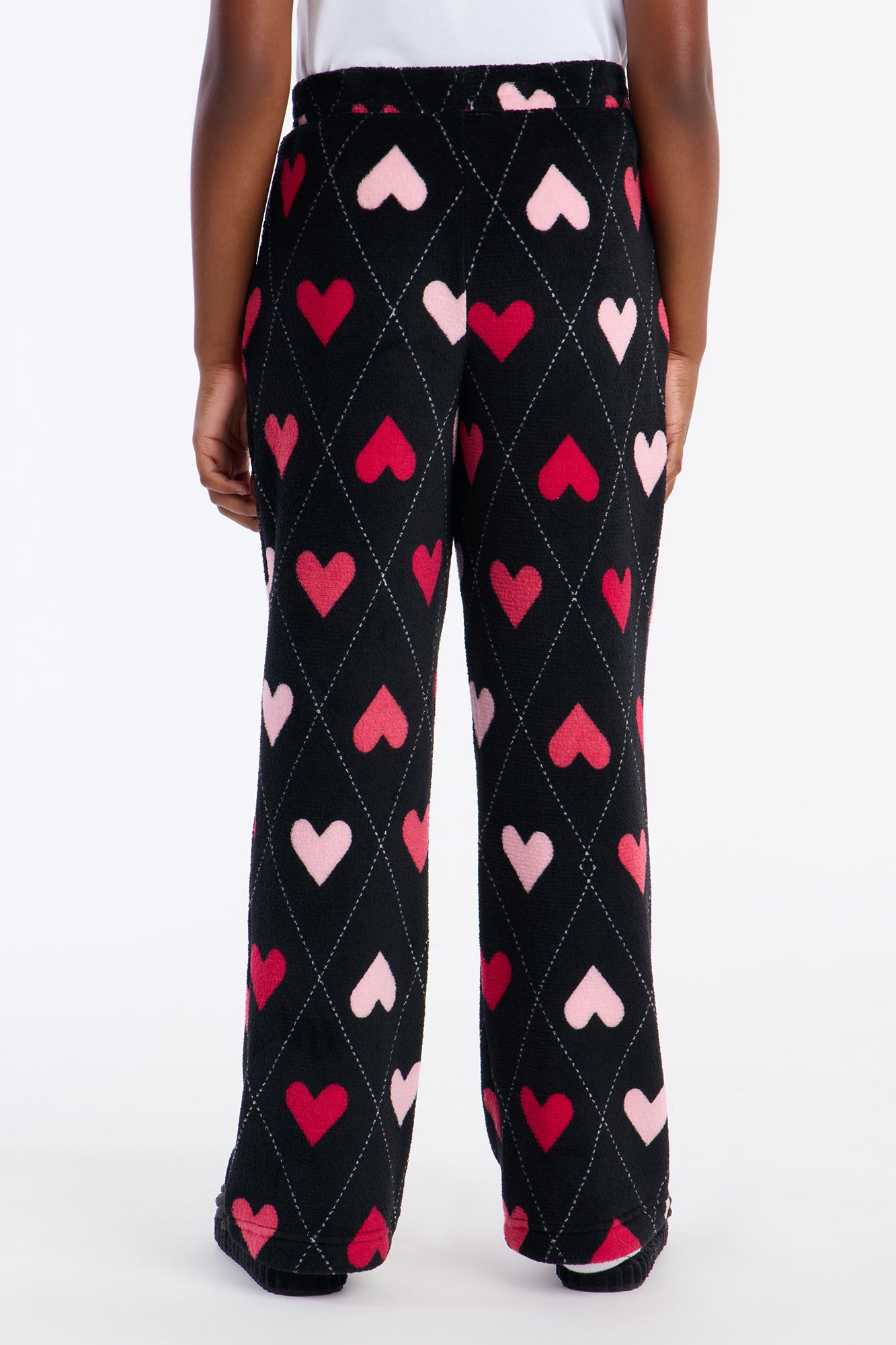 Mini Love Story Plush Pants - Black/Pink
