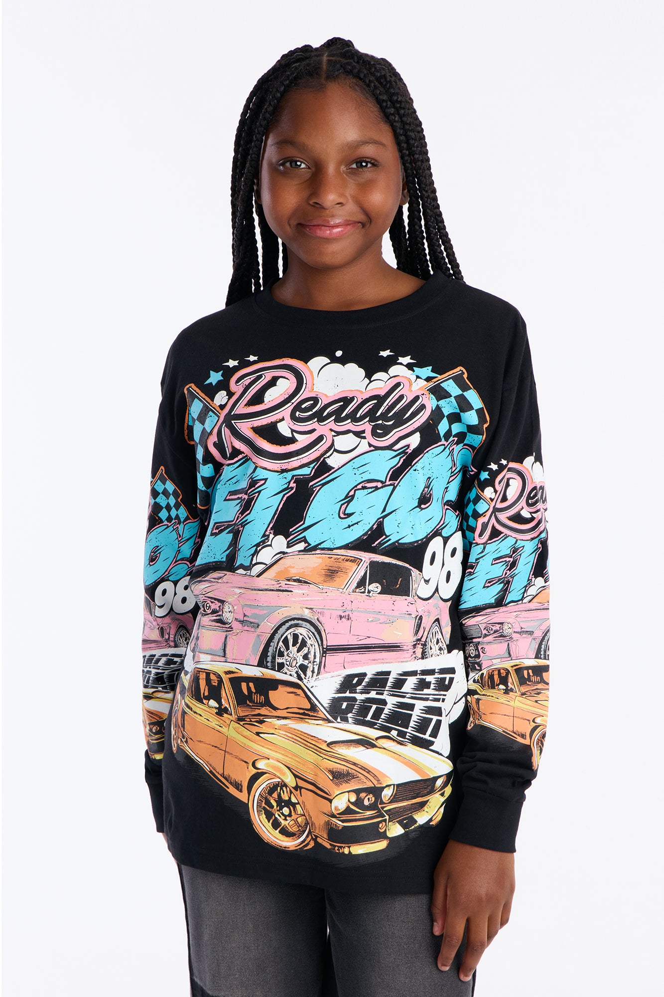 Mini Racing Long Sleeve Tee - Black
