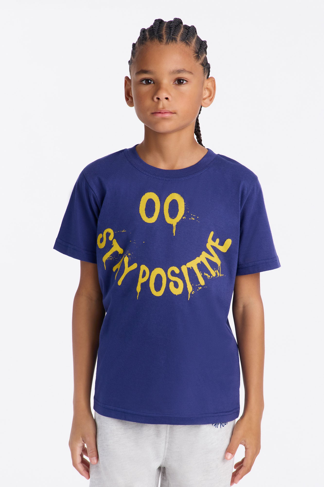 Mini Stay Positive Jogger Pant Set - Navy/combo