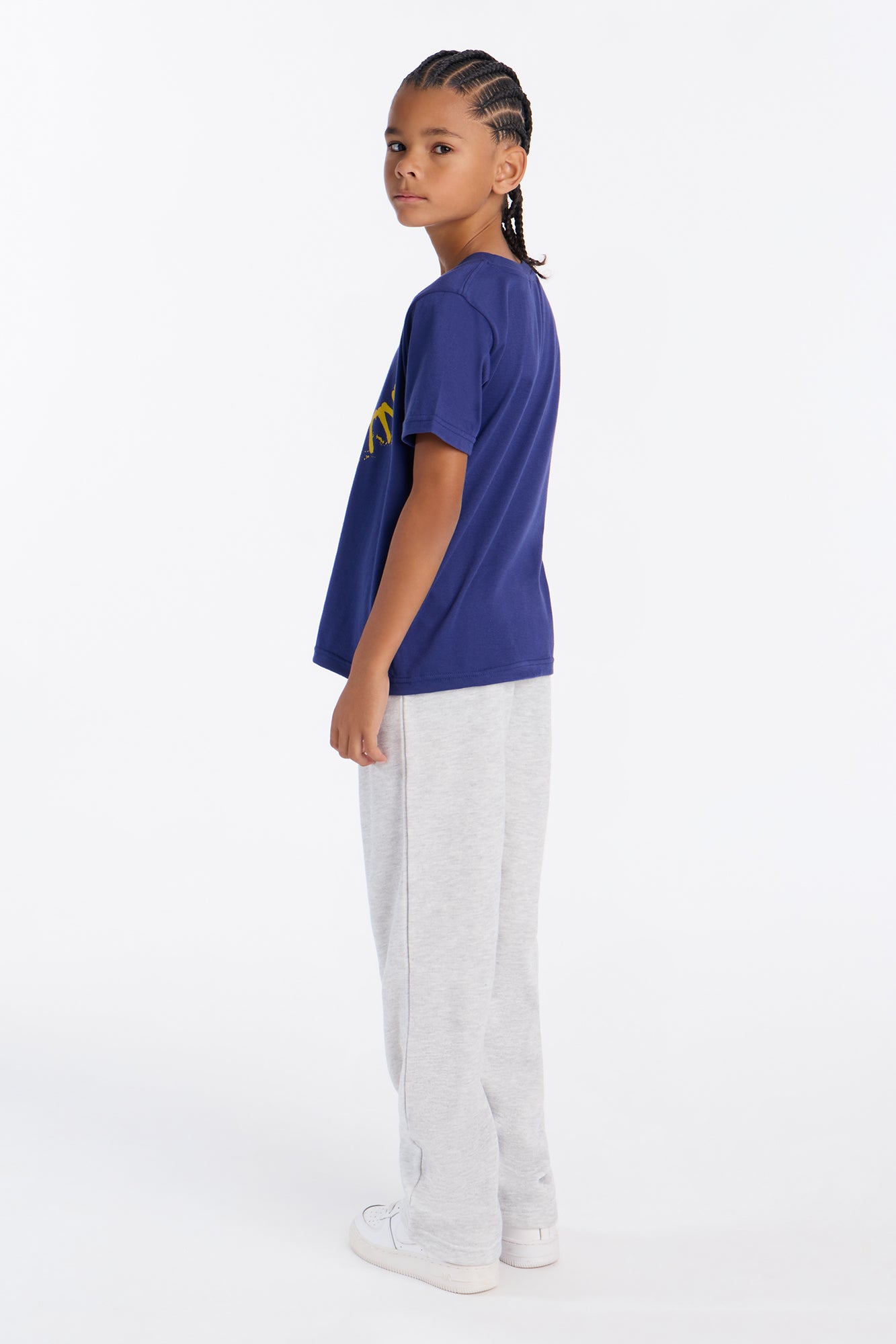 Mini Stay Positive Jogger Pant Set - Navy/combo