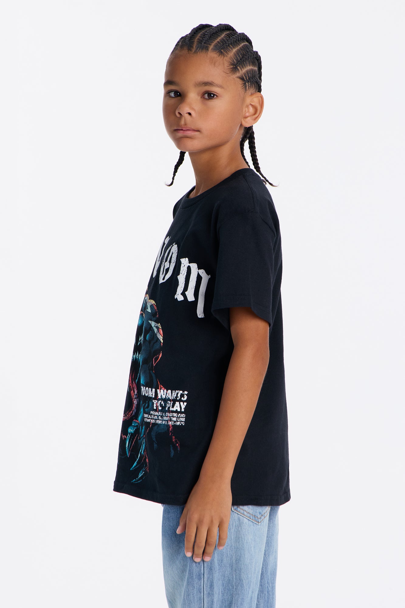Mini Venom Came To Play Oversized Short Sleeve Tee - Black