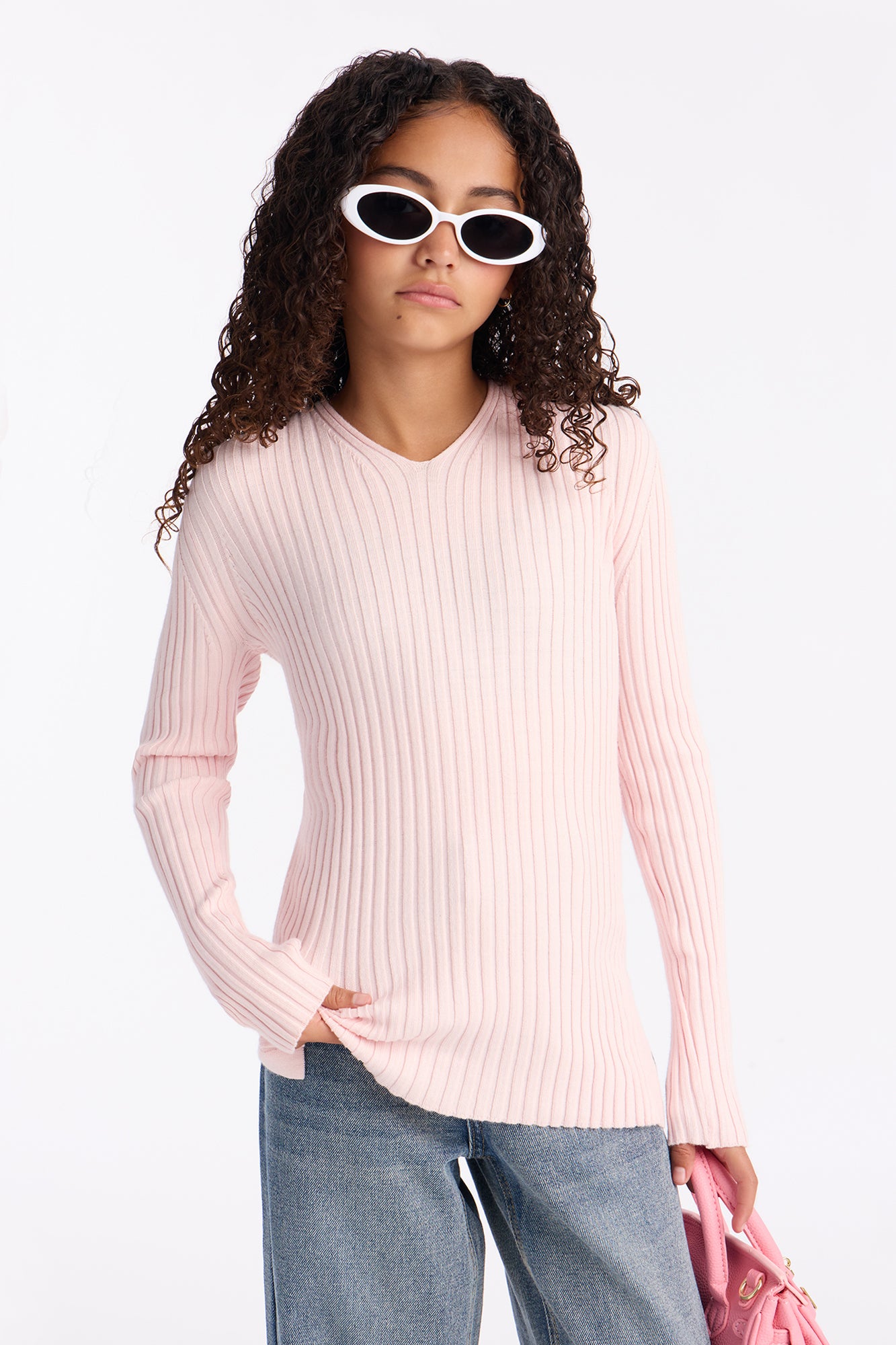 Mini Giving Me The Feels Sweater - Pink