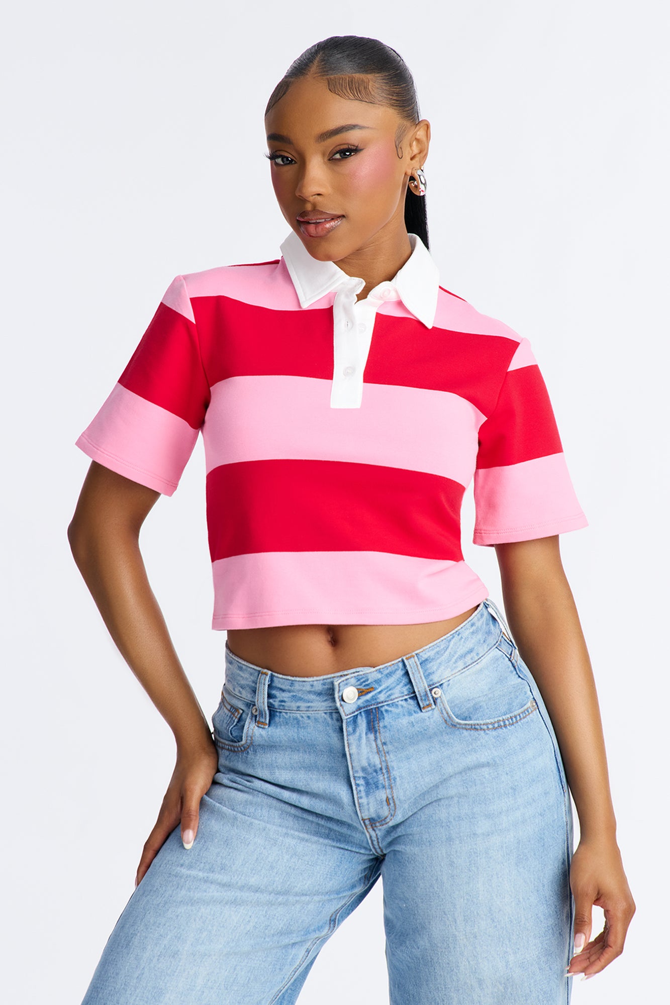 Sporty Era Polo Shirt - Pink/combo