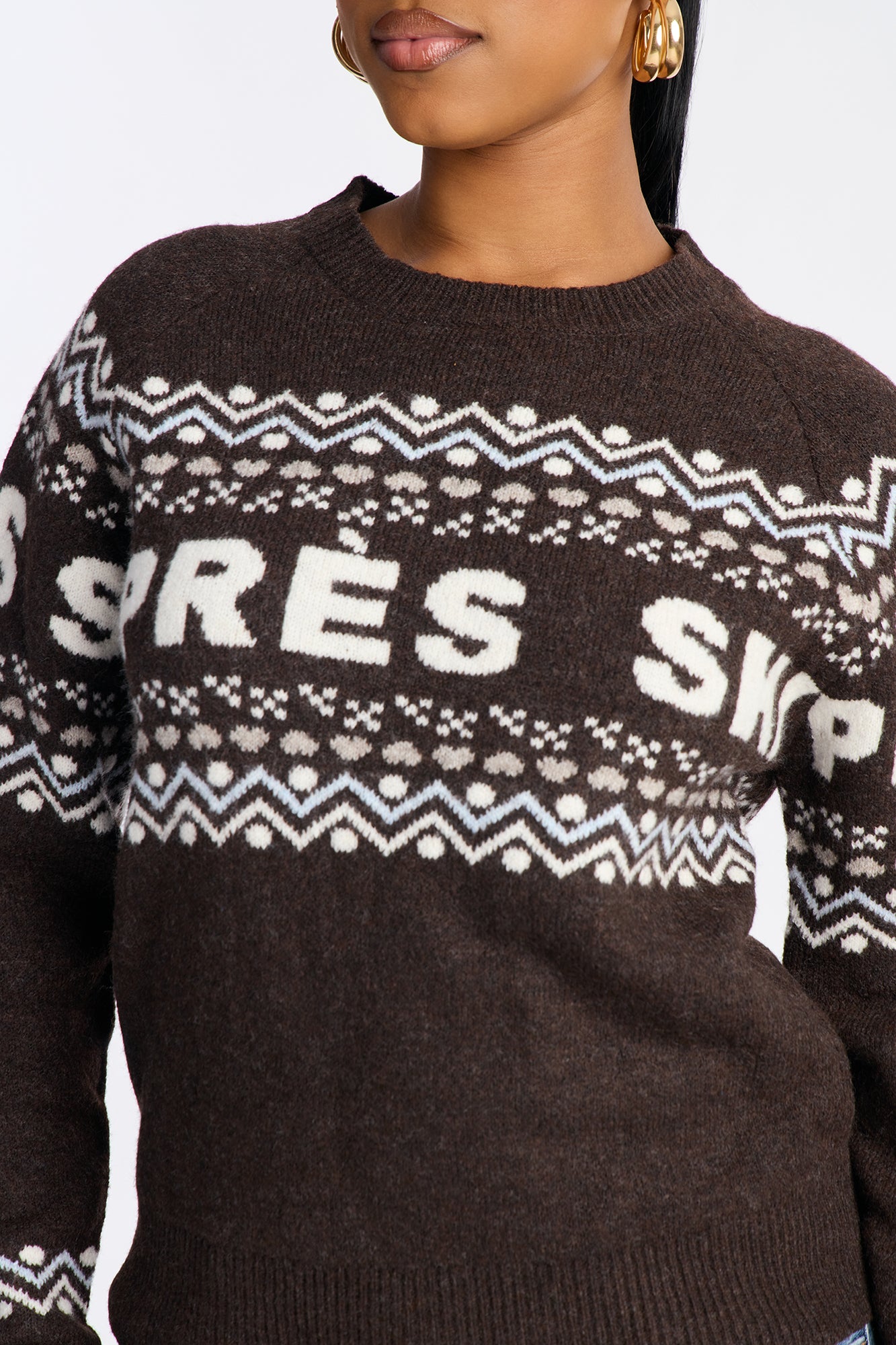 Ski Après Fair Isle Sweater - Chocolate/Combo