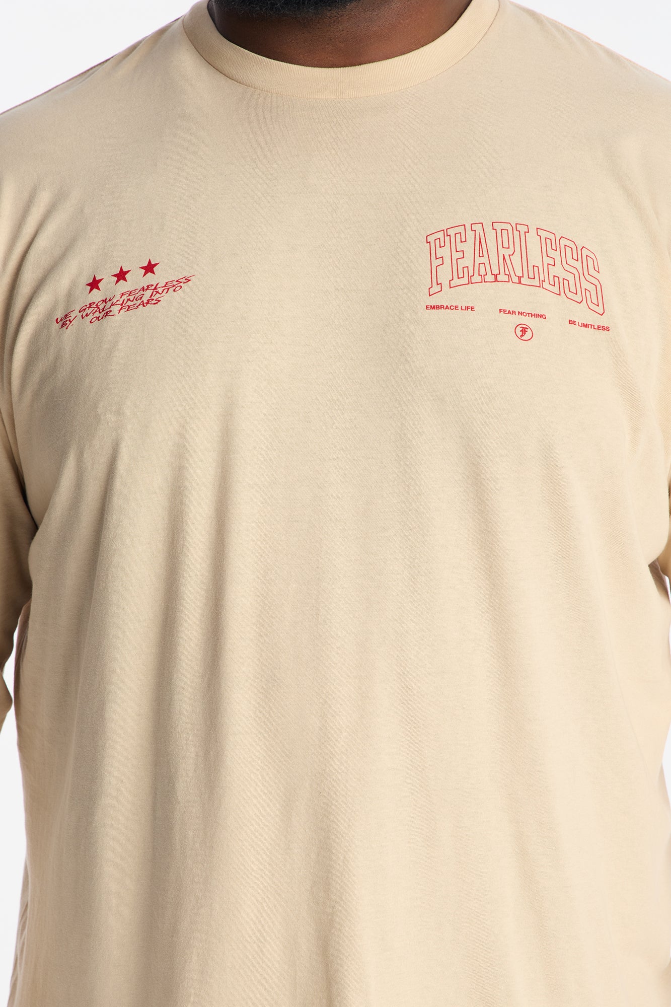 Forever Fearless Long Sleeve Tee - Tan