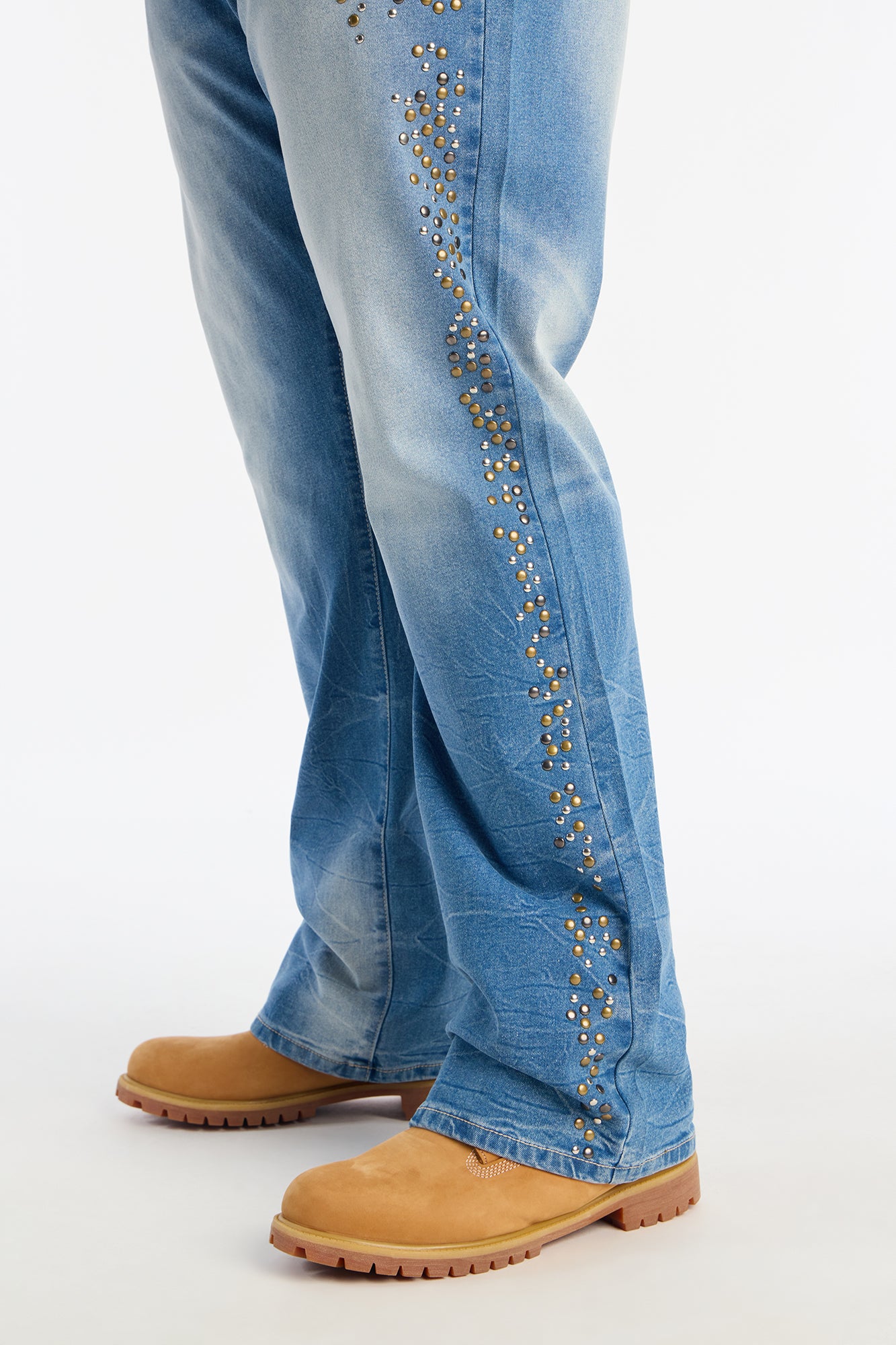 Stacked Slim Flare Steel Venom Jean - Medium Blue Wash