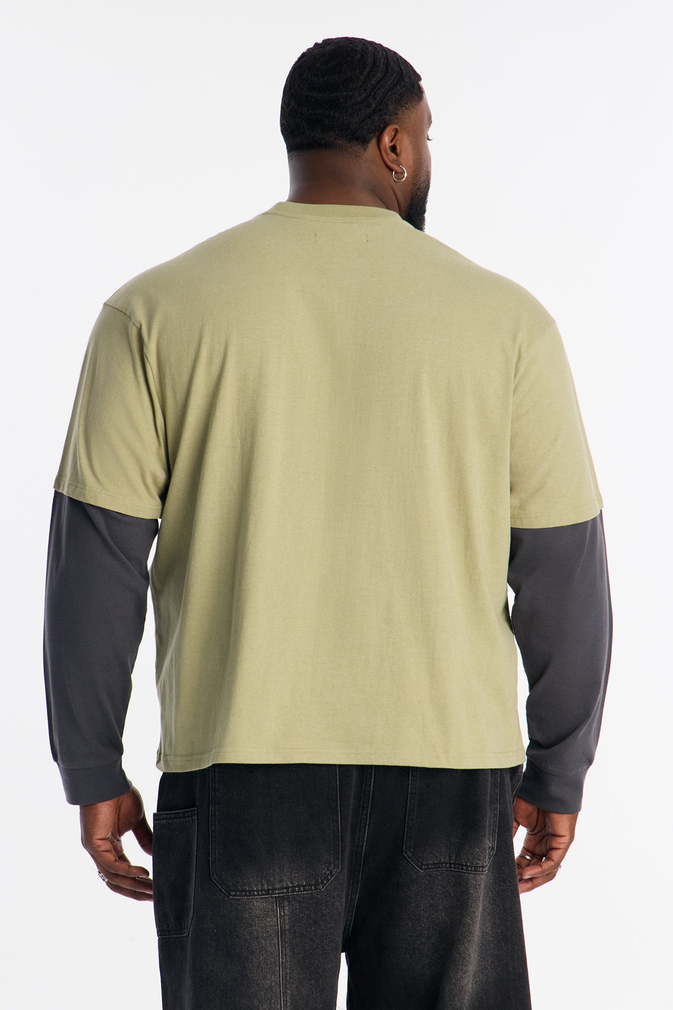 Once A Sinner 2fer Long Sleeve Tee - Green