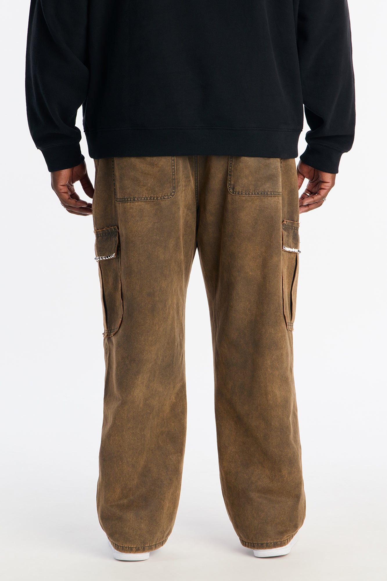 Straight Riot Studded Pant - Brown