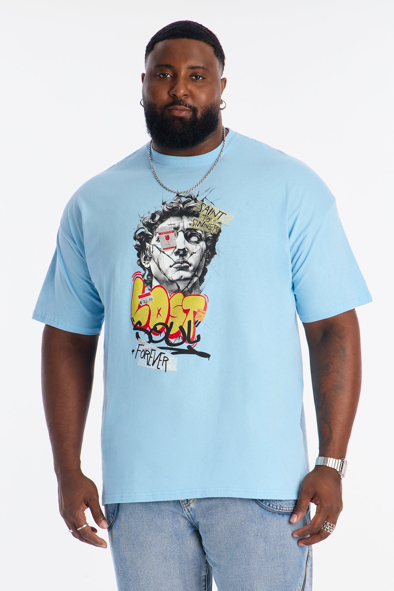 Another Lost Soul Short Sleeve Tee - Light Blue