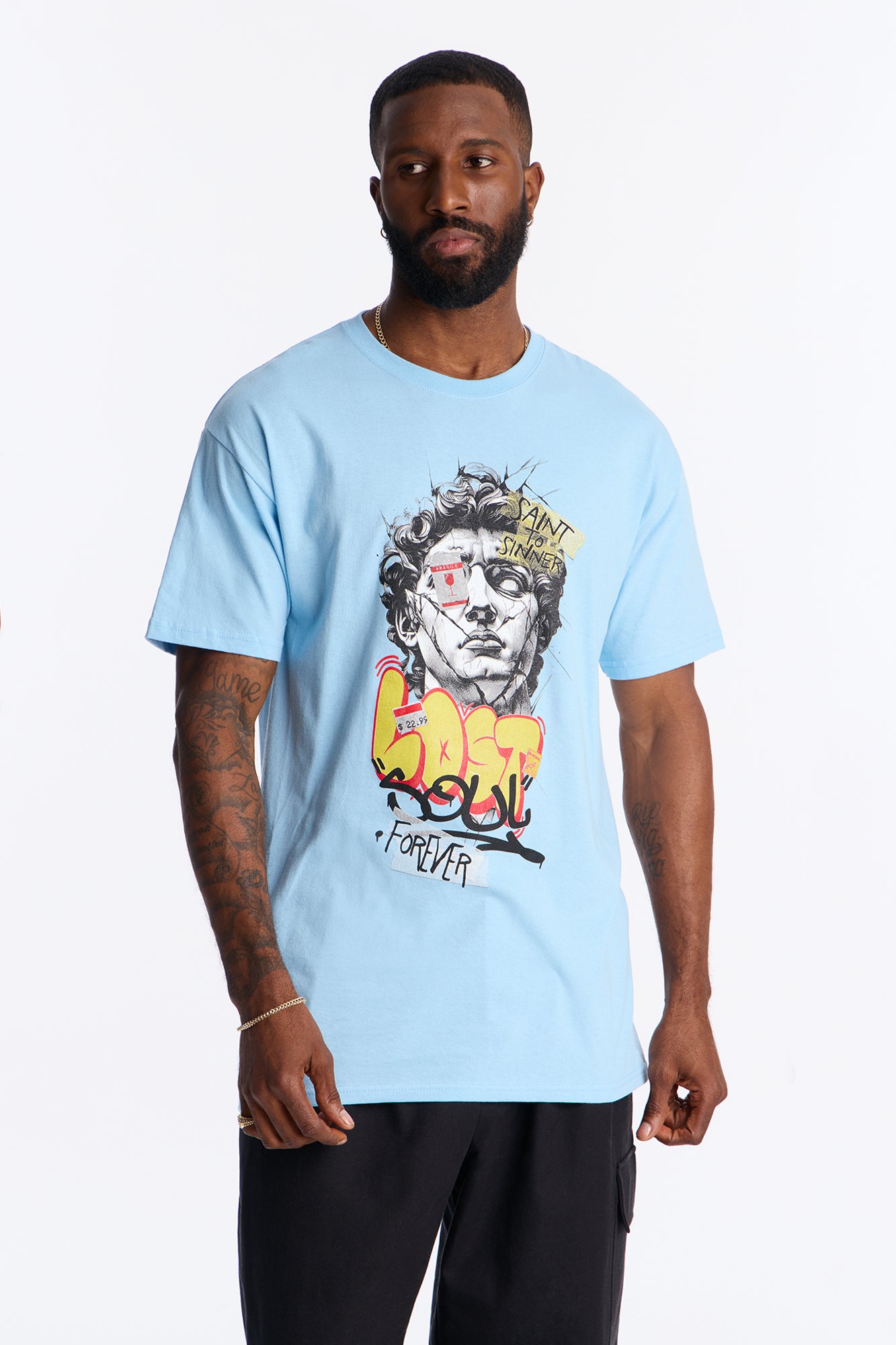 Another Lost Soul Short Sleeve Tee - Light Blue