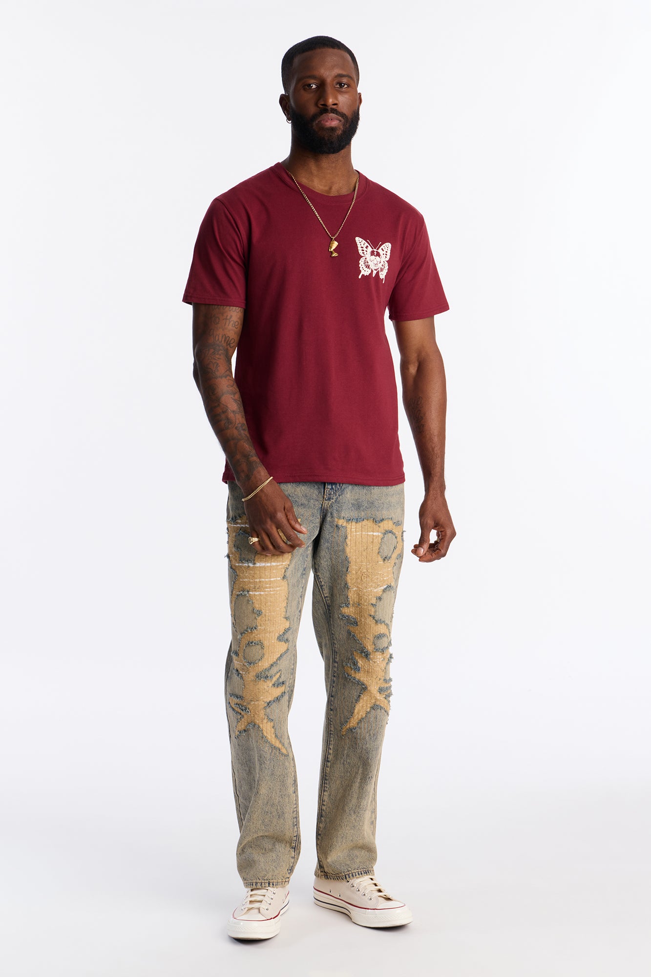 Cease The Day Short Sleeve Tee - Burgundy