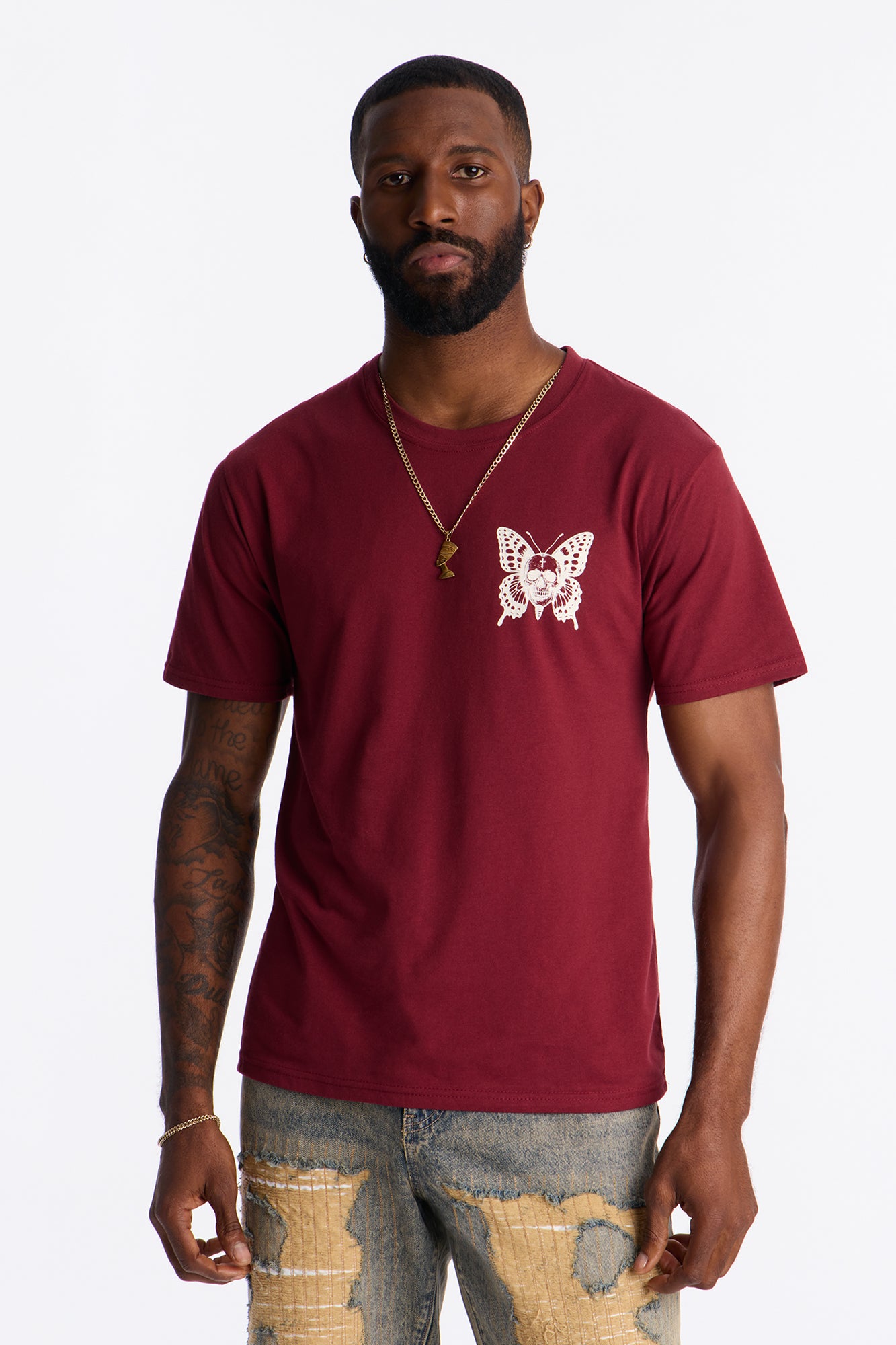 Cease The Day Short Sleeve Tee - Burgundy