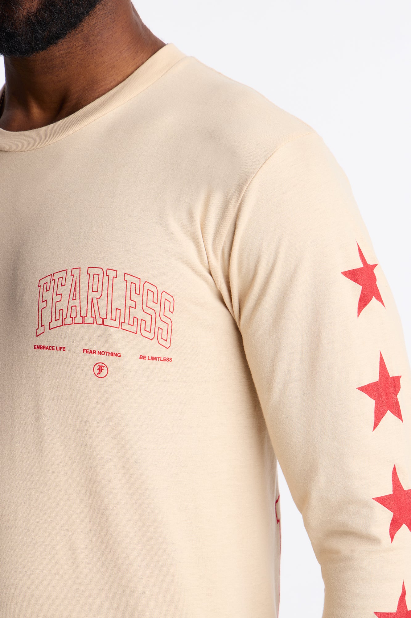 Forever Fearless Long Sleeve Tee - Tan