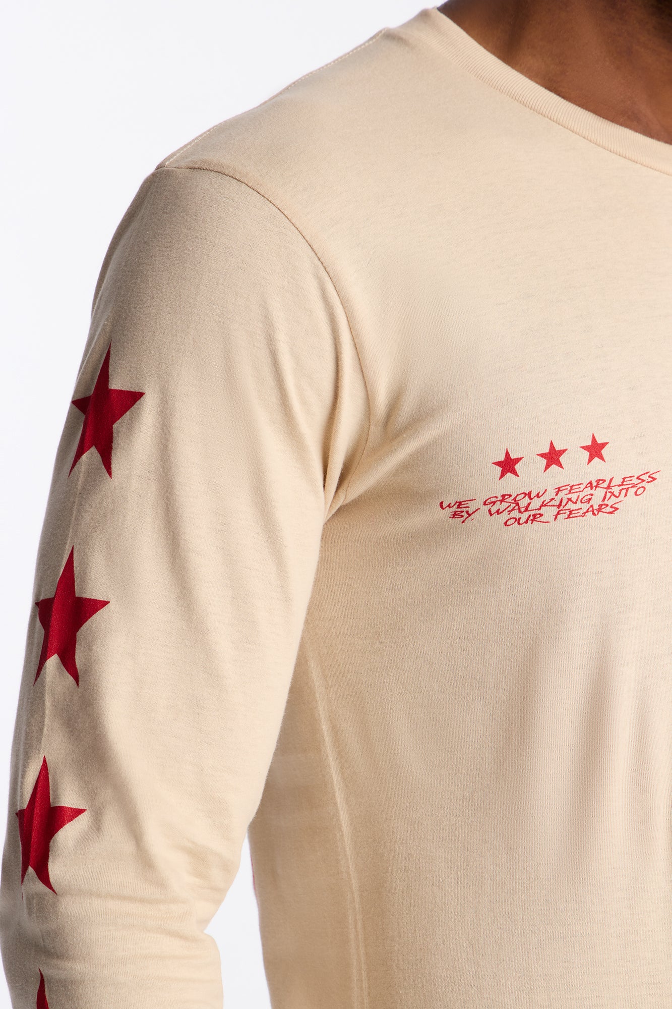 Forever Fearless Long Sleeve Tee - Tan