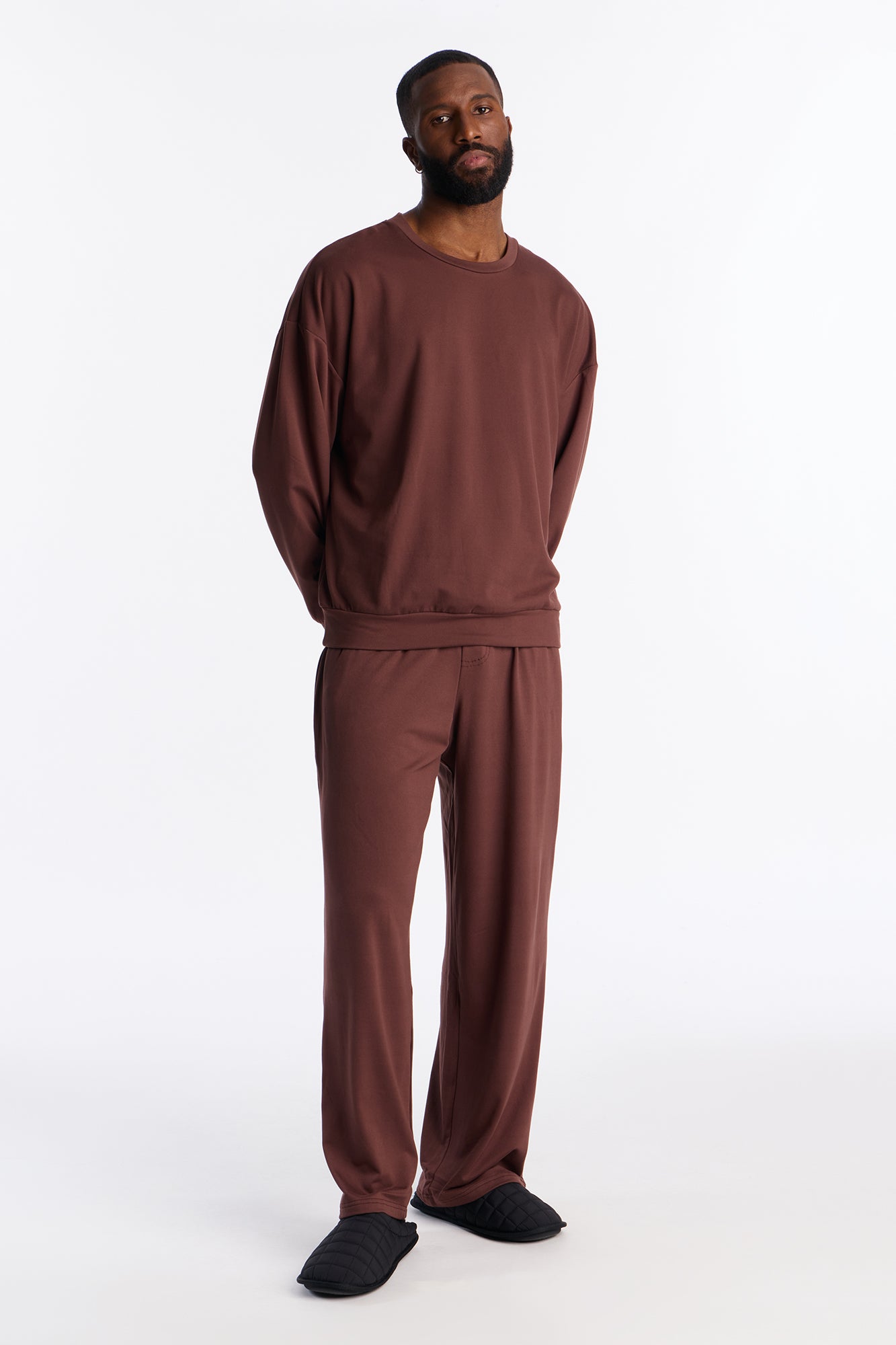 Off Duty Lounge Fleece Set - Brown