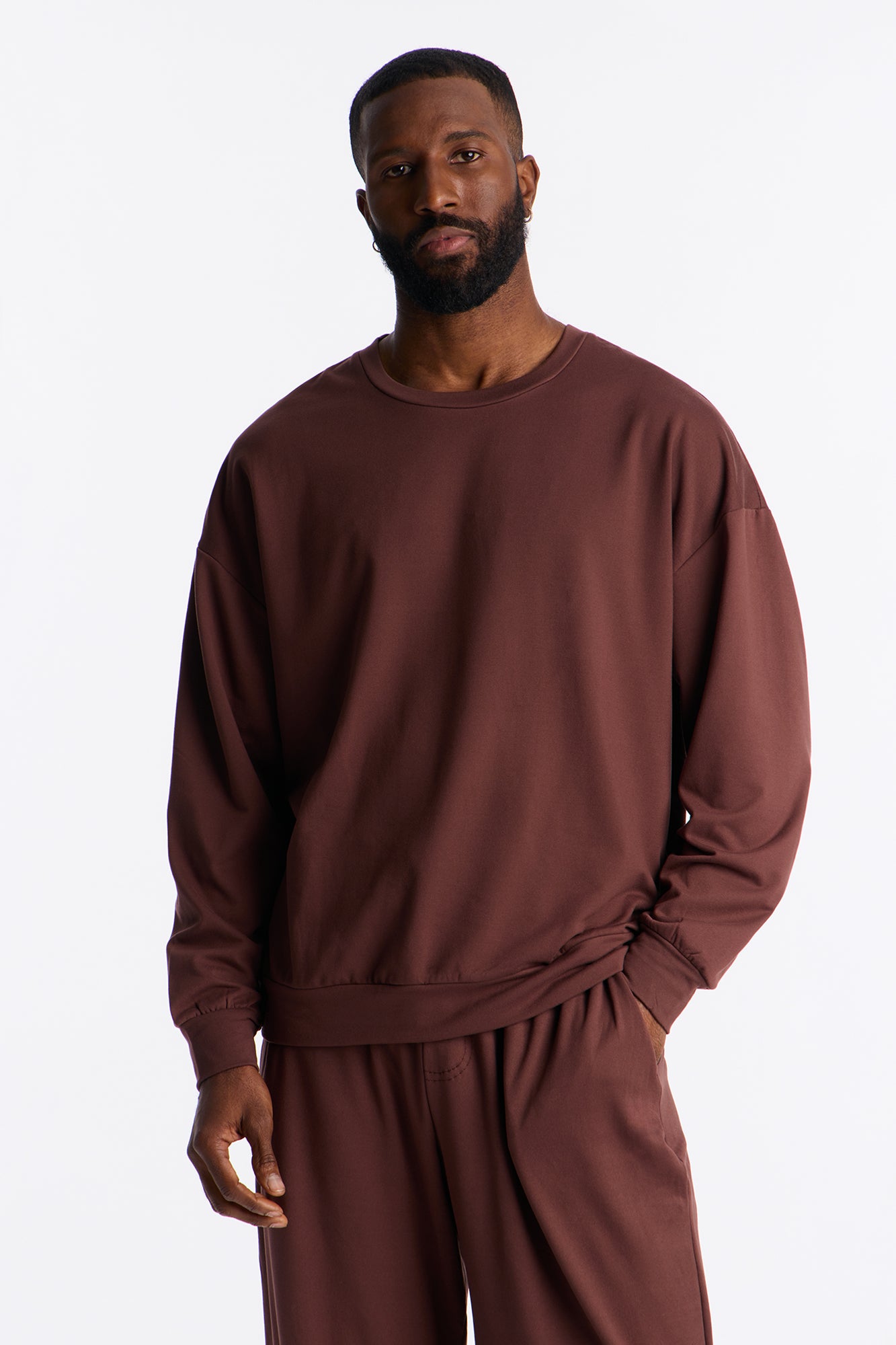 Off Duty Lounge Fleece Set - Brown