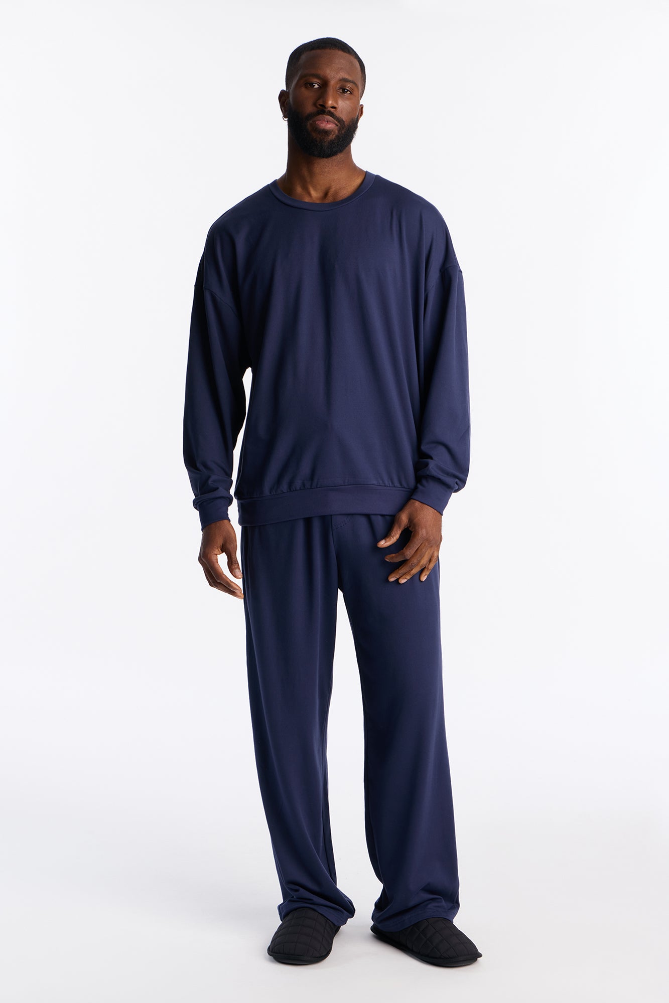 Off Duty Lounge Fleece Set - Navy